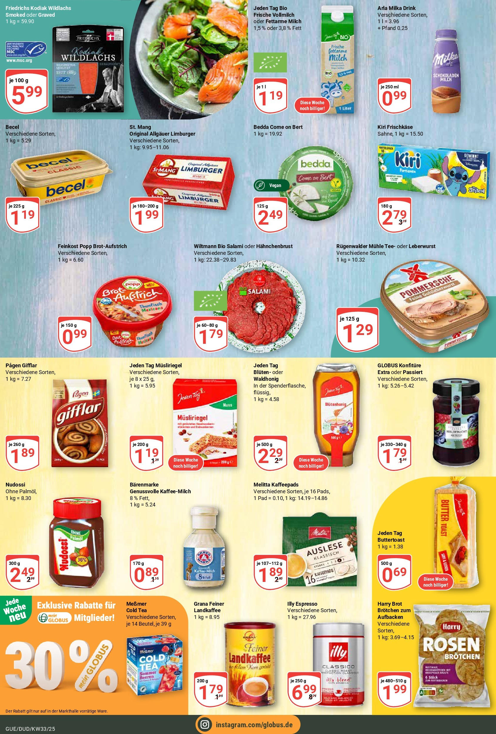 Globus prospekt Saarbrücken-Güdingen	 (ab 11.08.2025) » Angebote online | Seite: 17 | Produkte: Mühle, Salami, Tee, Frischkase