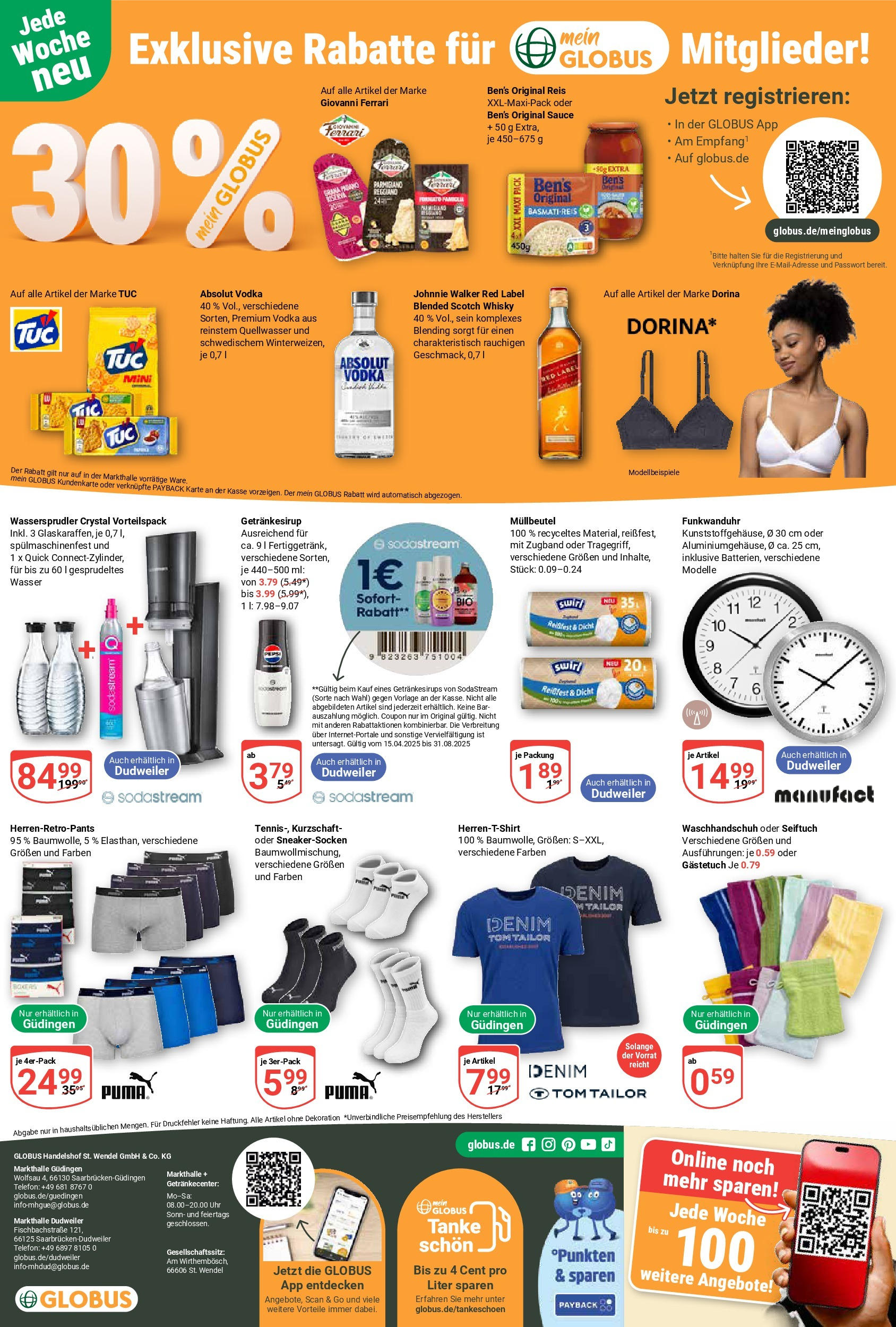 Globus prospekt Saarbrücken-Güdingen	 (ab 11.08.2025) » Angebote online | Seite: 30 | Produkte: Whisky, Vodka, Uhr, Johnnie walker