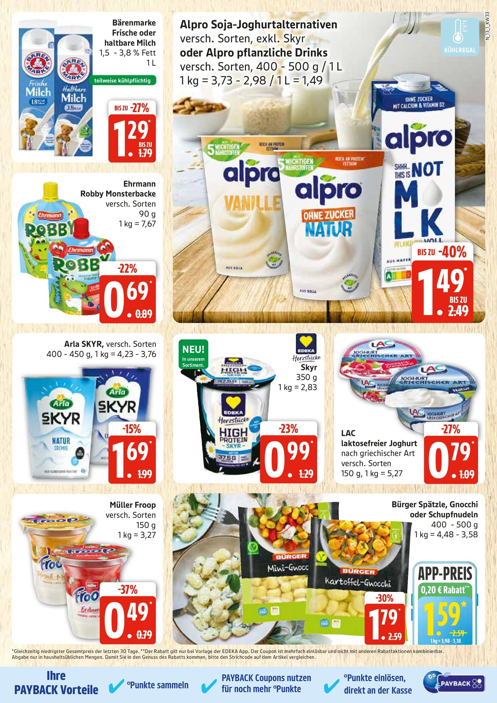 Edeka prospekt Rostock (ab 11.08.2025) » Angebote Online | Seite: 13 | Produkte: Froop, Haltbare milch, Arla skyr, Pasta Edeka prospekt Rostock (ab 11.08.2025) » Angebote Online | Seite: 13 | Produkte: Froop, Haltbare milch, Arla skyr, Pasta