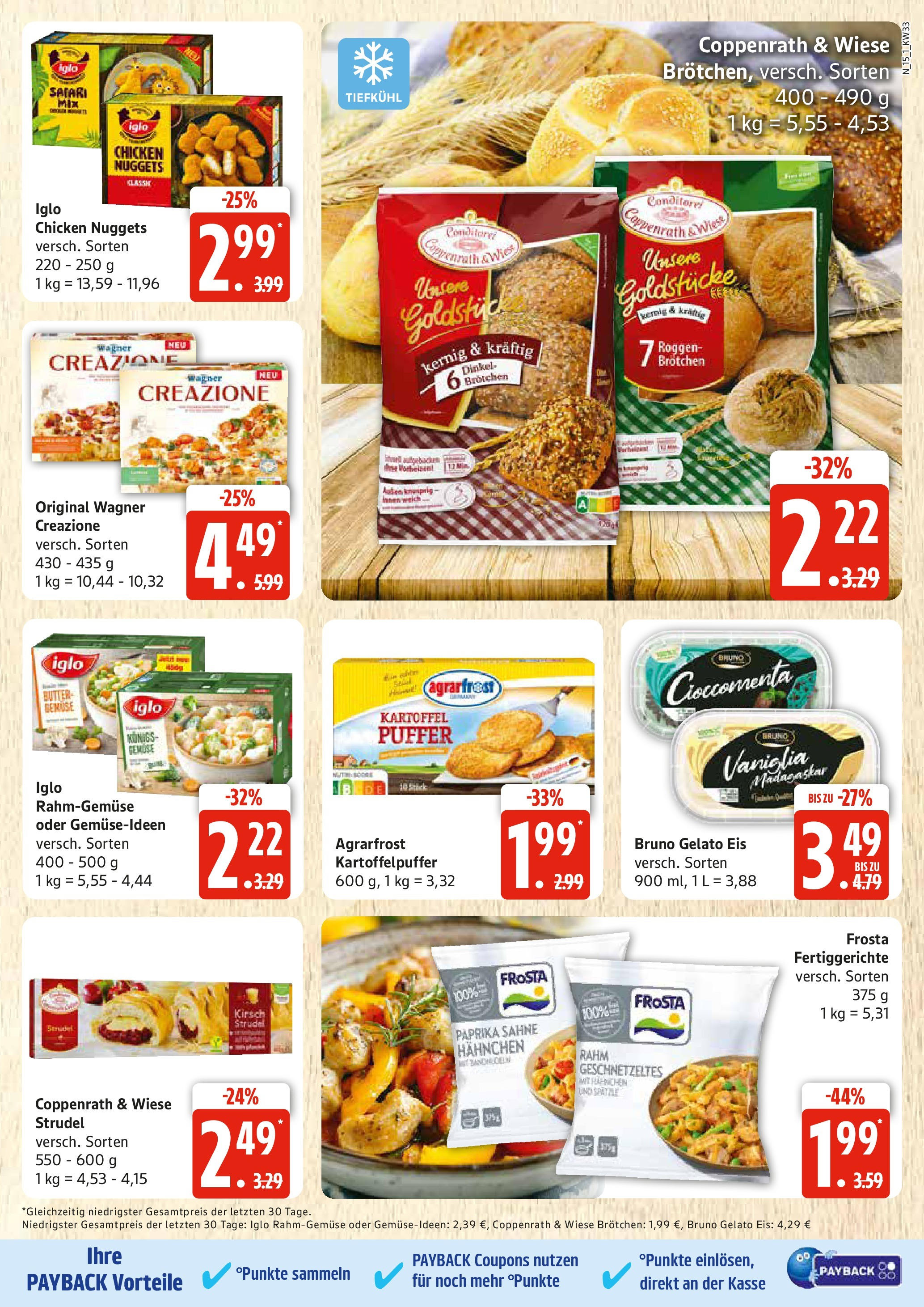 Edeka prospekt Rostock (ab 11.08.2025) » Angebote Online | Seite: 15 | Produkte: Hahnchen, Frosta, Fertiggerichte, Pizza Edeka prospekt Rostock (ab 11.08.2025) » Angebote Online | Seite: 15 | Produkte: Hahnchen, Frosta, Fertiggerichte, Pizza