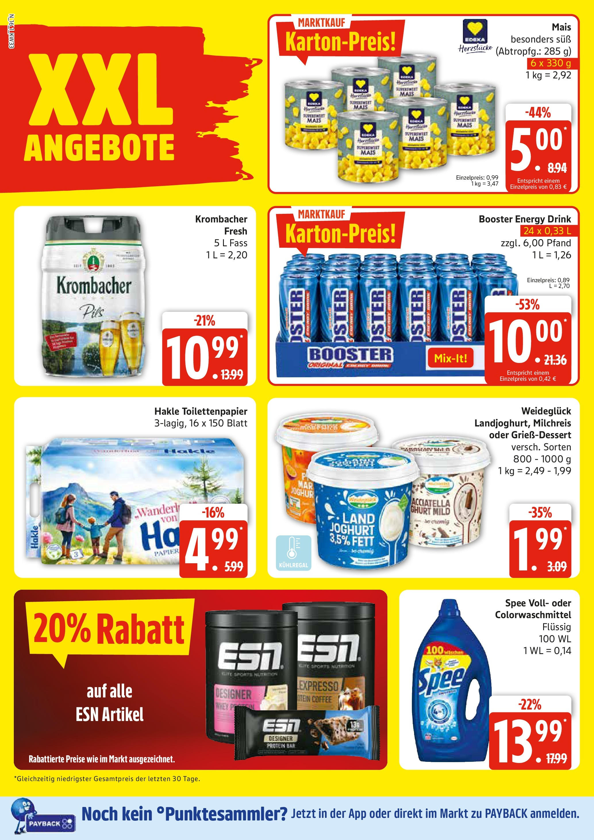 Edeka prospekt Rostock (ab 11.08.2025) » Angebote Online | Seite: 16 | Produkte: Energy, Joghurt, Spee, Toilettenpapier Edeka prospekt Rostock (ab 11.08.2025) » Angebote Online | Seite: 16 | Produkte: Energy, Joghurt, Spee, Toilettenpapier