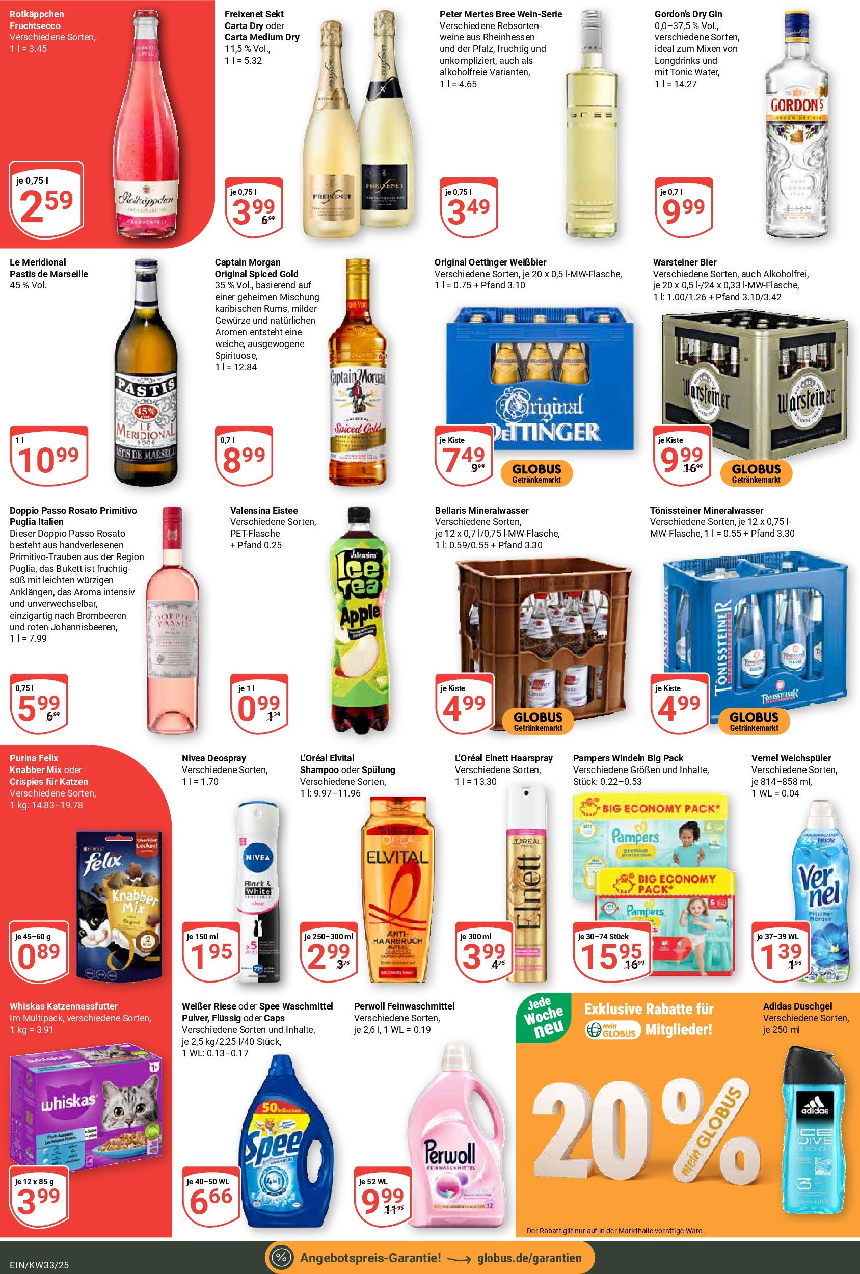 Globus prospekt Homburg-Einöd (ab 11.08.2025) » Angebote ab Montag | Seite: 7 | Produkte: Valensina, Spee, Vernel, Whiskas Globus prospekt Homburg-Einöd (ab 11.08.2025) » Angebote online | Seite: 7 | Produkte: Valensina, Spee, Vernel, Whiskas