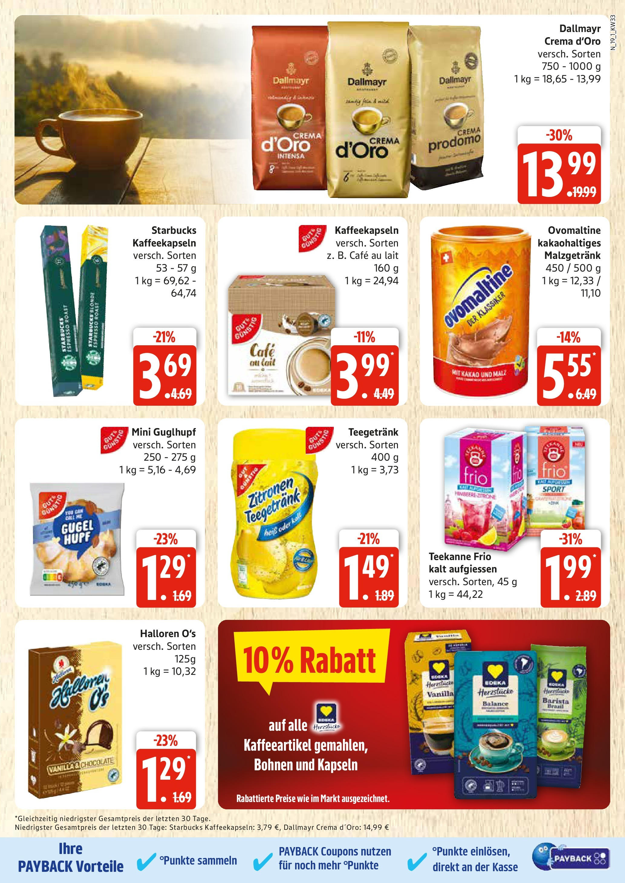 Edeka prospekt Rostock (ab 11.08.2025) » Angebote Online | Seite: 19 | Produkte: Ovomaltine, Starbucks, Zitrone, Teekanne Edeka prospekt Rostock (ab 11.08.2025) » Angebote Online | Seite: 19 | Produkte: Ovomaltine, Starbucks, Zitrone, Teekanne