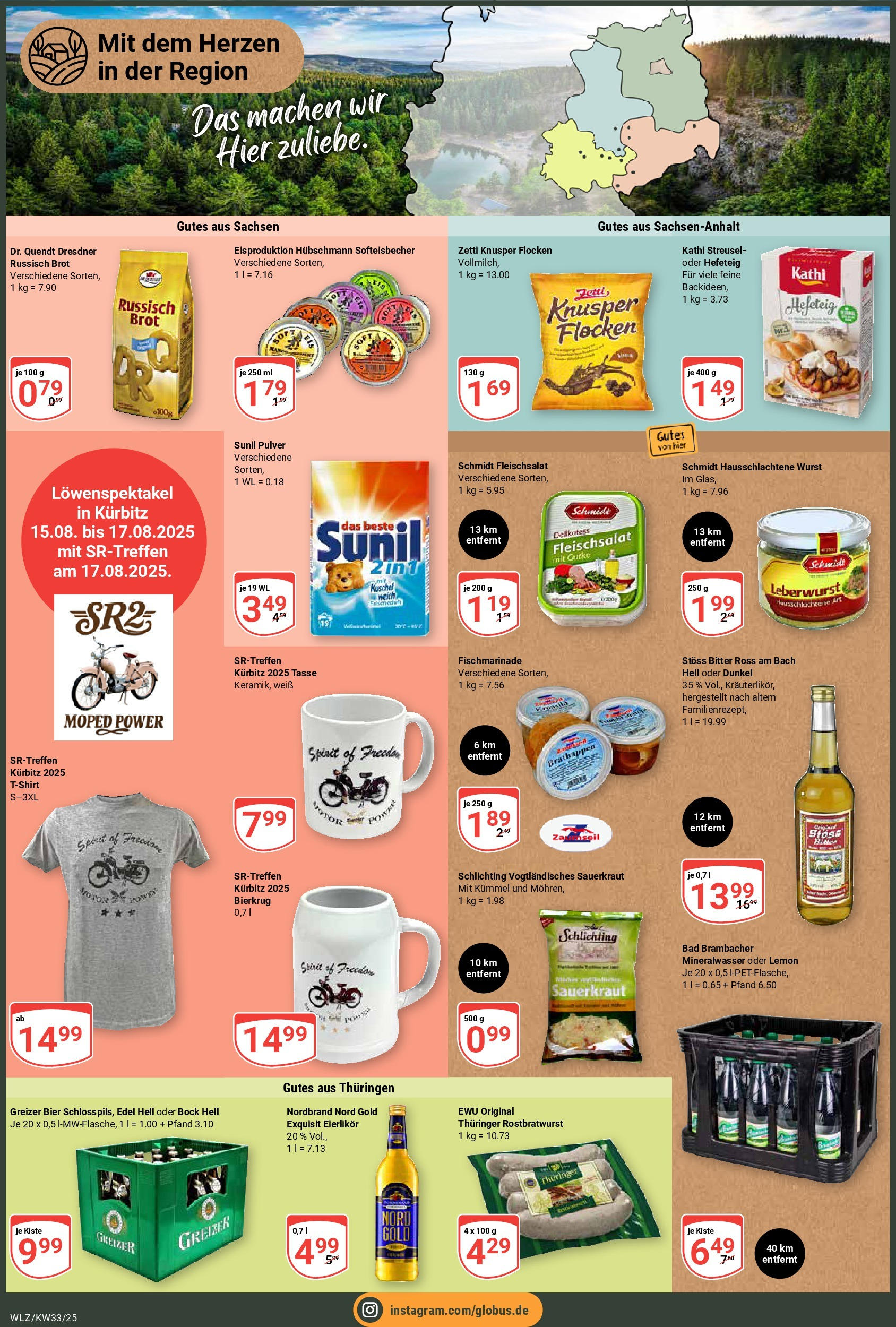 Globus prospekt Weischlitz	 (ab 11.08.2025) » Angebote online | Seite: 2 | Produkte: Bier, Bad, Wurst, Eis
