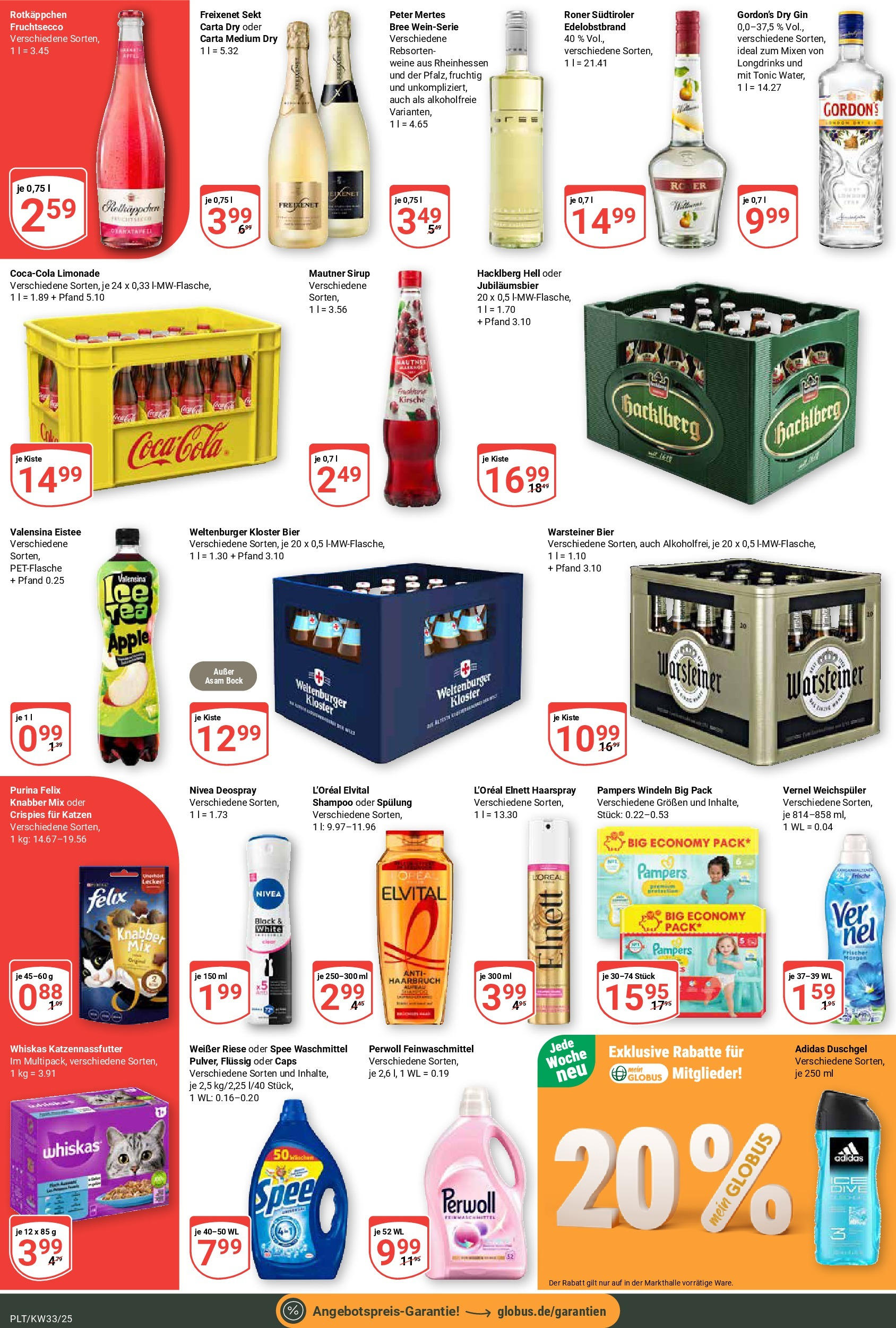 Globus prospekt Plattling (ab 11.08.2025) » Angebote ab Montag | Seite: 3 | Produkte: Bier, Sekt, Bree, Weichspüler Globus prospekt Plattling (ab 11.08.2025) » Angebote online | Seite: 3 | Produkte: Bier, Sekt, Bree, Weichspüler