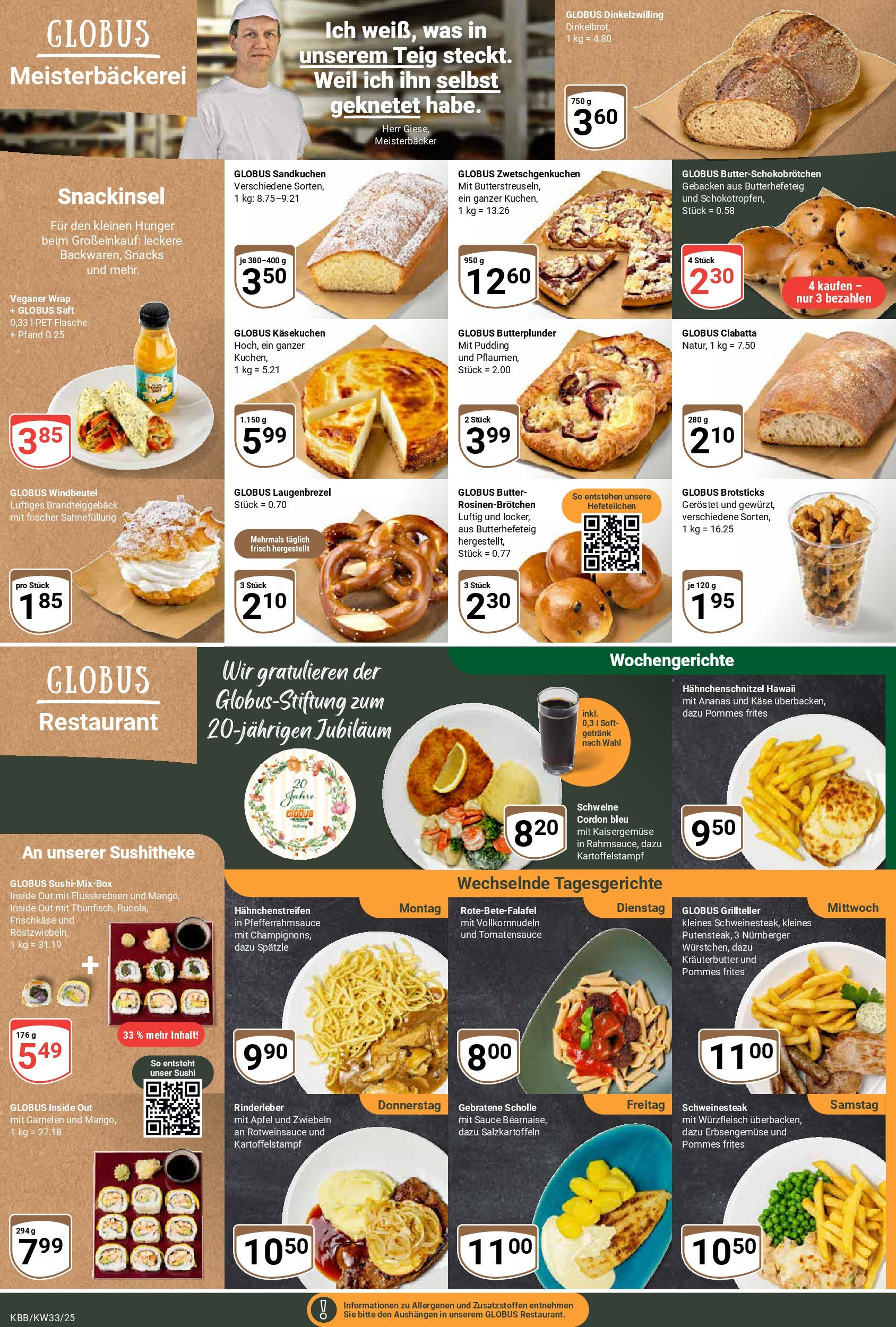 Globus prospekt Koblenz-Bubenheim	 (ab 11.08.2025) » Angebote online | Seite: 11 | Produkte: Butter, Käse, Zwiebeln, Frischkase