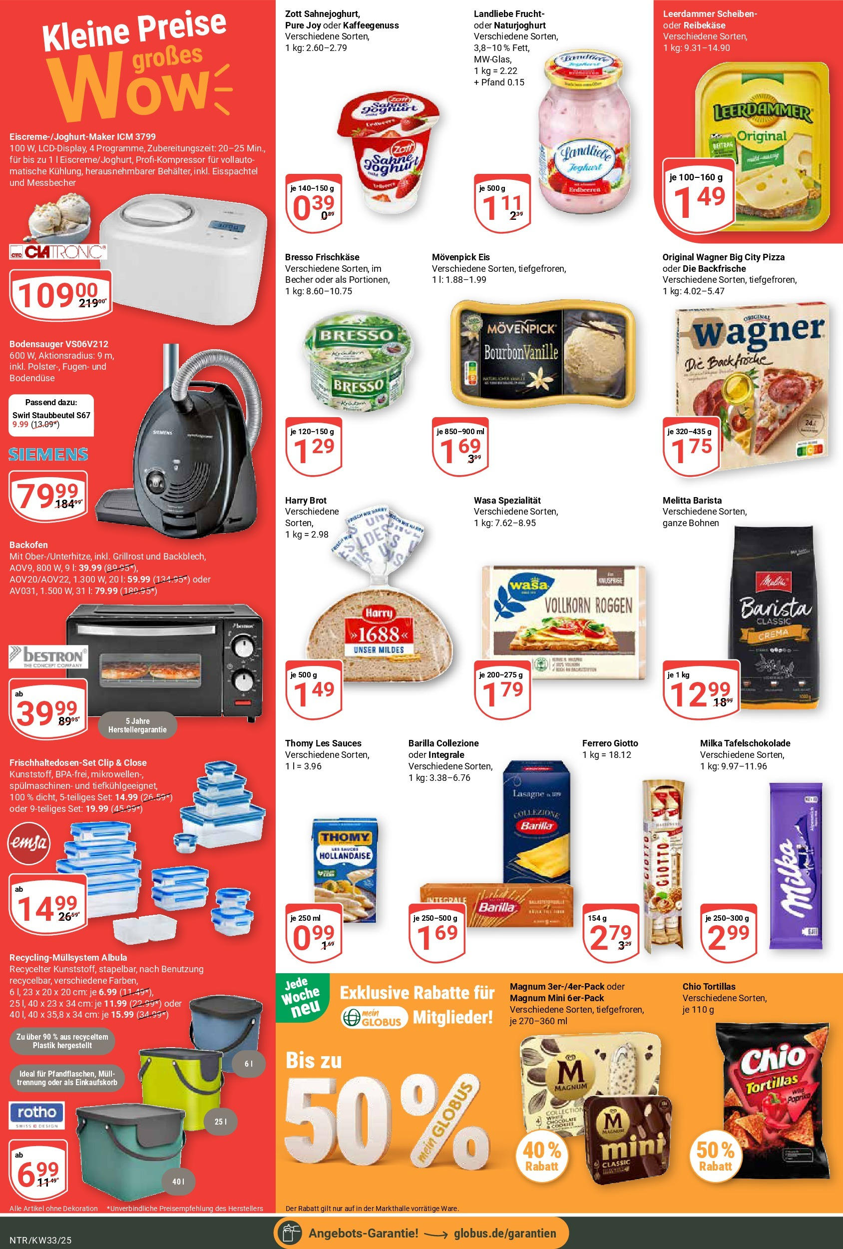 Globus prospekt Neutraubling	 (ab 11.08.2025) » Angebote online | Seite: 2 | Produkte: Siemens, Bresso, Movenpick eis, Backofen