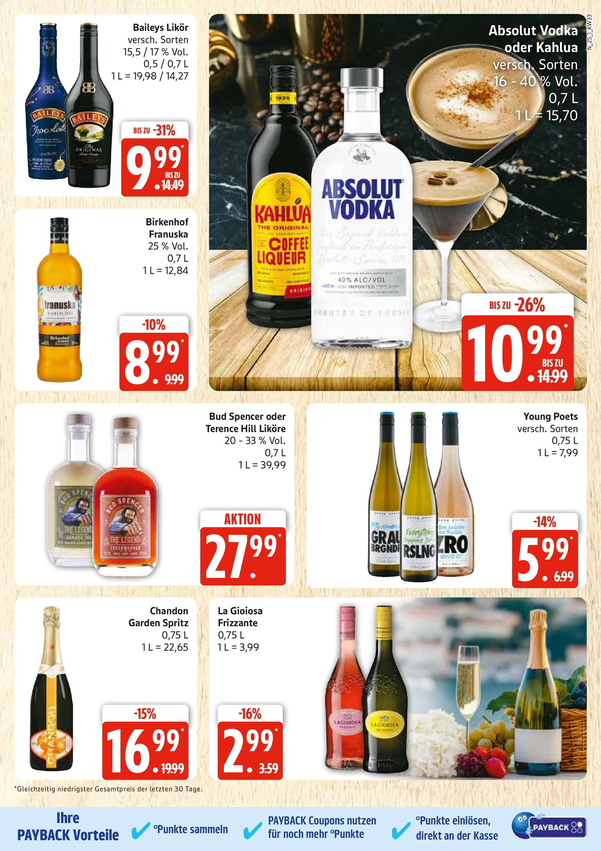 Edeka prospekt Rostock (ab 11.08.2025) » Angebote Online | Seite: 25 | Produkte: Likör, Baileys, Vodka Edeka prospekt Rostock (ab 11.08.2025) » Angebote Online | Seite: 25 | Produkte: Likör, Baileys, Vodka