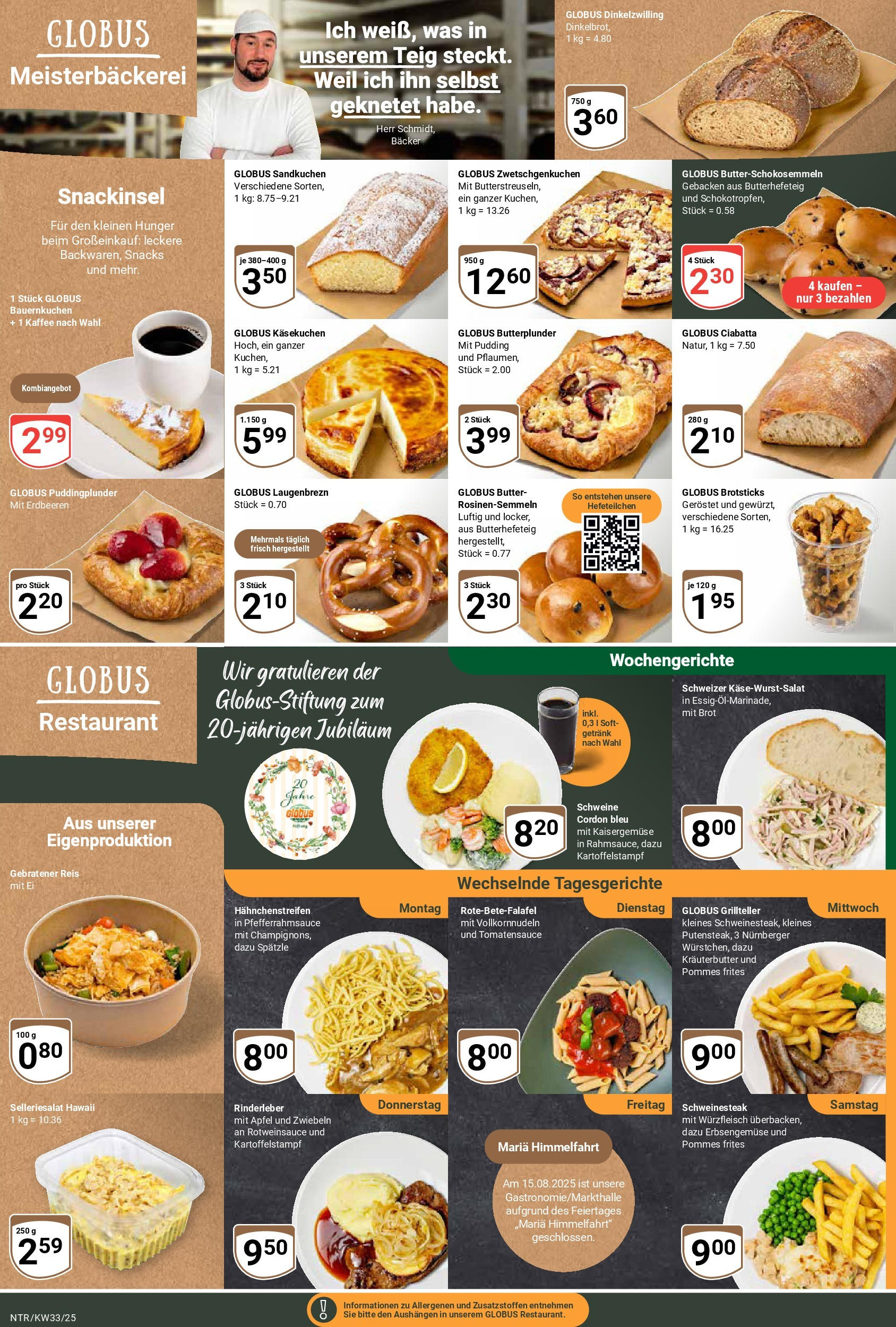 Globus prospekt Neutraubling	 (ab 11.08.2025) » Angebote online | Seite: 5 | Produkte: Butter, Kräuterbutter, Zwiebeln, Reis