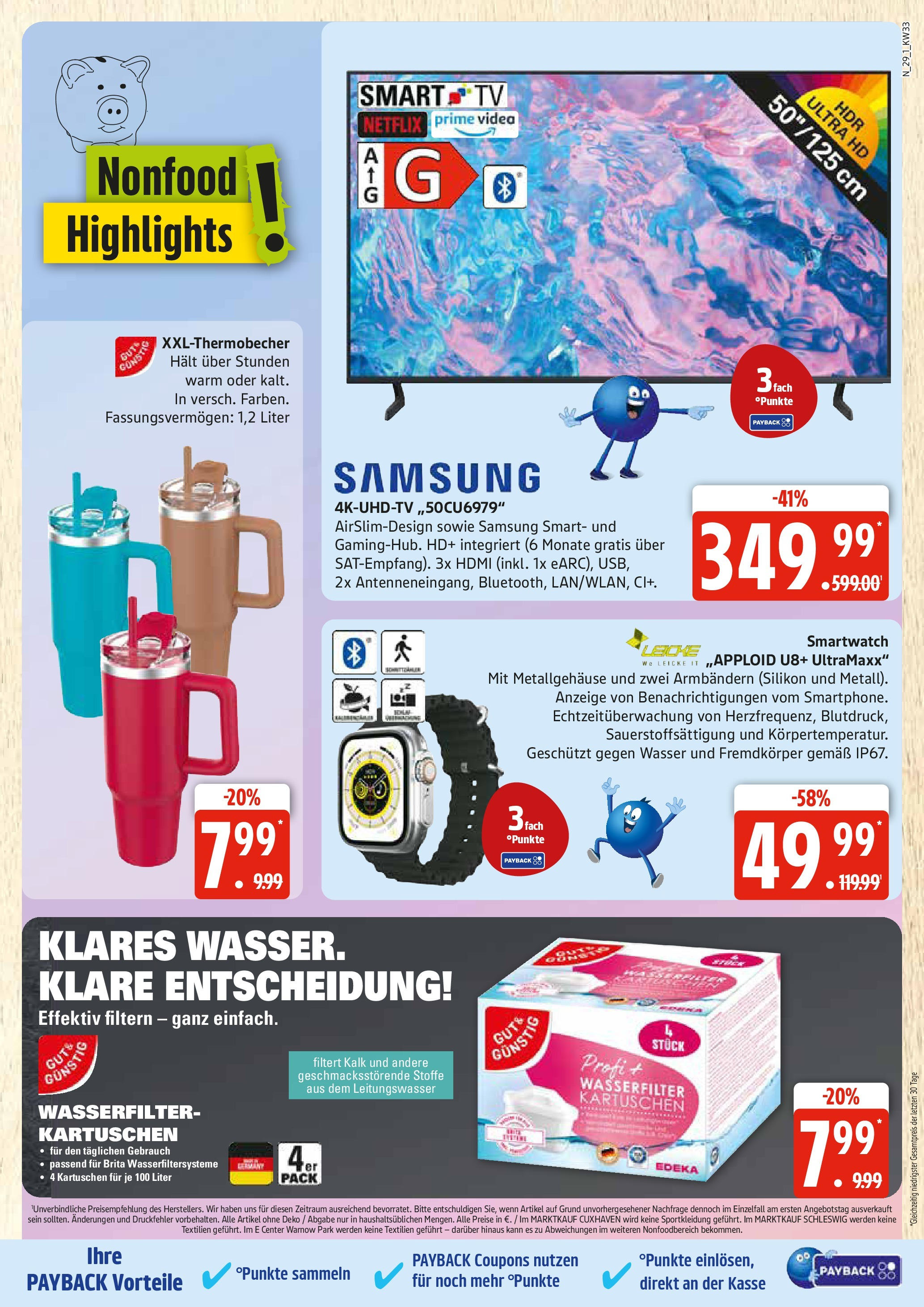 Edeka prospekt Rostock (ab 11.08.2025) » Angebote Online | Seite: 29 | Produkte: Samsung, Smart TV, TV, Video Edeka prospekt Rostock (ab 11.08.2025) » Angebote Online | Seite: 29 | Produkte: Samsung, Smart TV, TV, Video