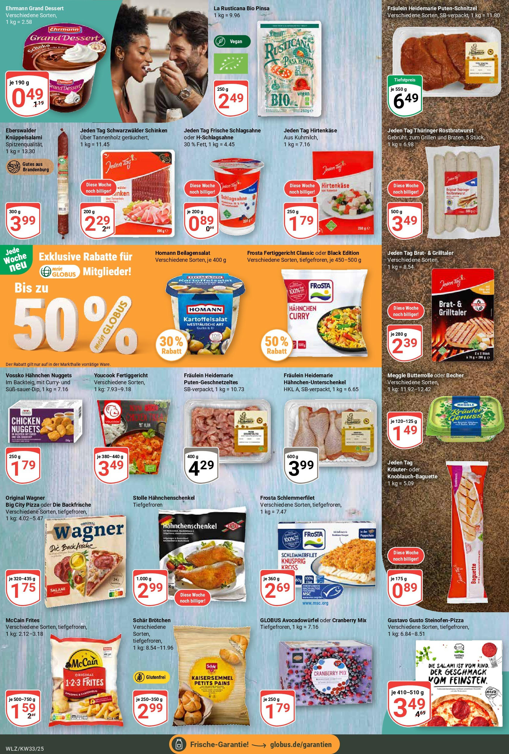 Globus prospekt Weischlitz	 (ab 11.08.2025) » Angebote online | Seite: 10 | Produkte: Gustavo gusto, Schlagsahne, Frosta, Pizza