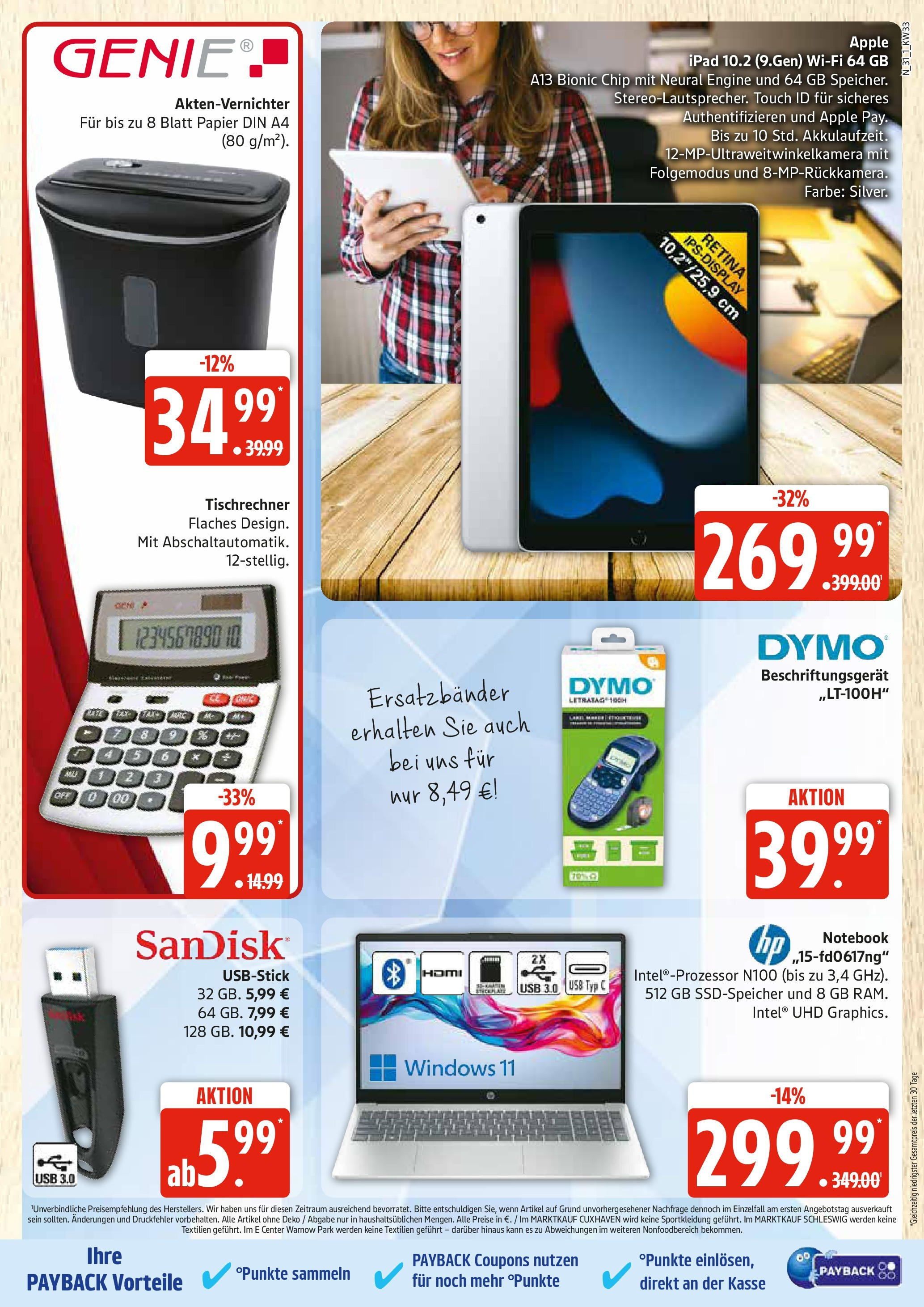 Edeka prospekt Rostock (ab 11.08.2025) » Angebote Online | Seite: 31 | Produkte: USB, Laptop, Notebook, Tablet Edeka prospekt Rostock (ab 11.08.2025) » Angebote Online | Seite: 31 | Produkte: USB, Laptop, Notebook, Tablet