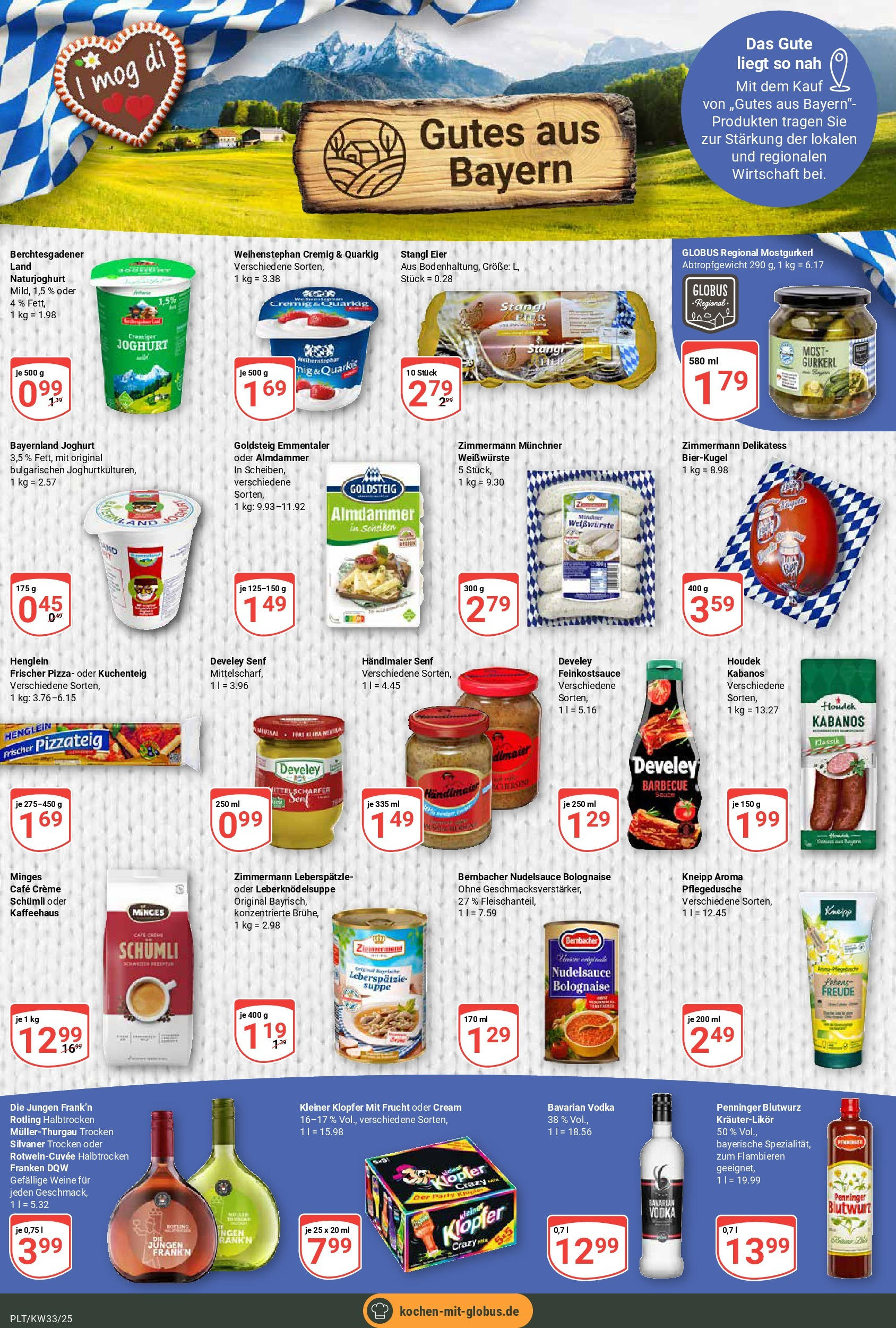 Globus prospekt Plattling (ab 11.08.2025) » Angebote ab Montag | Seite: 13 | Produkte: Joghurt, Eier, Pizza, Vodka Globus prospekt Plattling (ab 11.08.2025) » Angebote online | Seite: 13 | Produkte: Joghurt, Eier, Pizza, Vodka