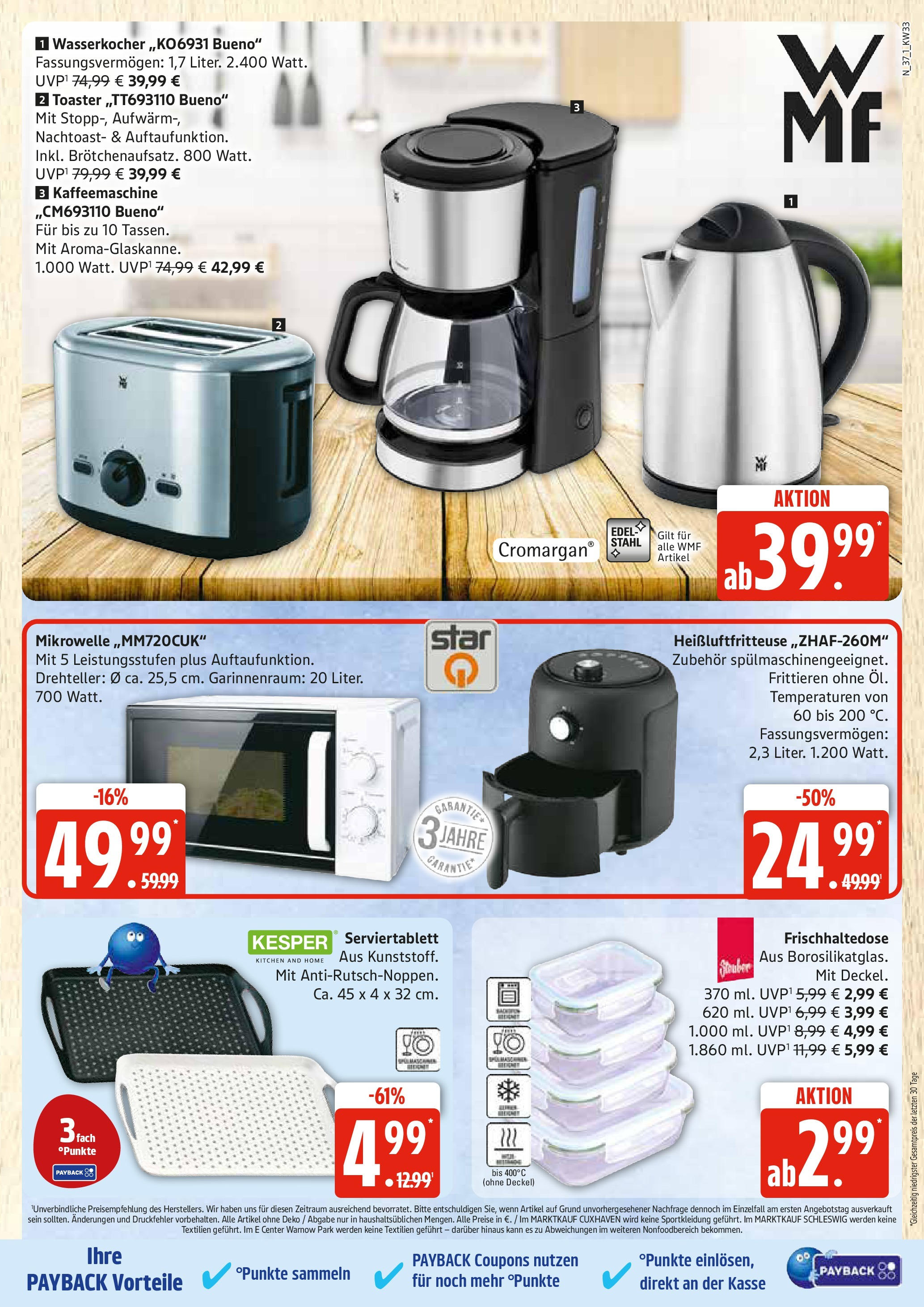 Edeka prospekt Rostock (ab 11.08.2025) » Angebote Online | Seite: 37 | Produkte: Mikrowelle, Kaffeemaschine, Wasserkocher, Toaster Edeka prospekt Rostock (ab 11.08.2025) » Angebote Online | Seite: 37 | Produkte: Mikrowelle, Kaffeemaschine, Wasserkocher, Toaster
