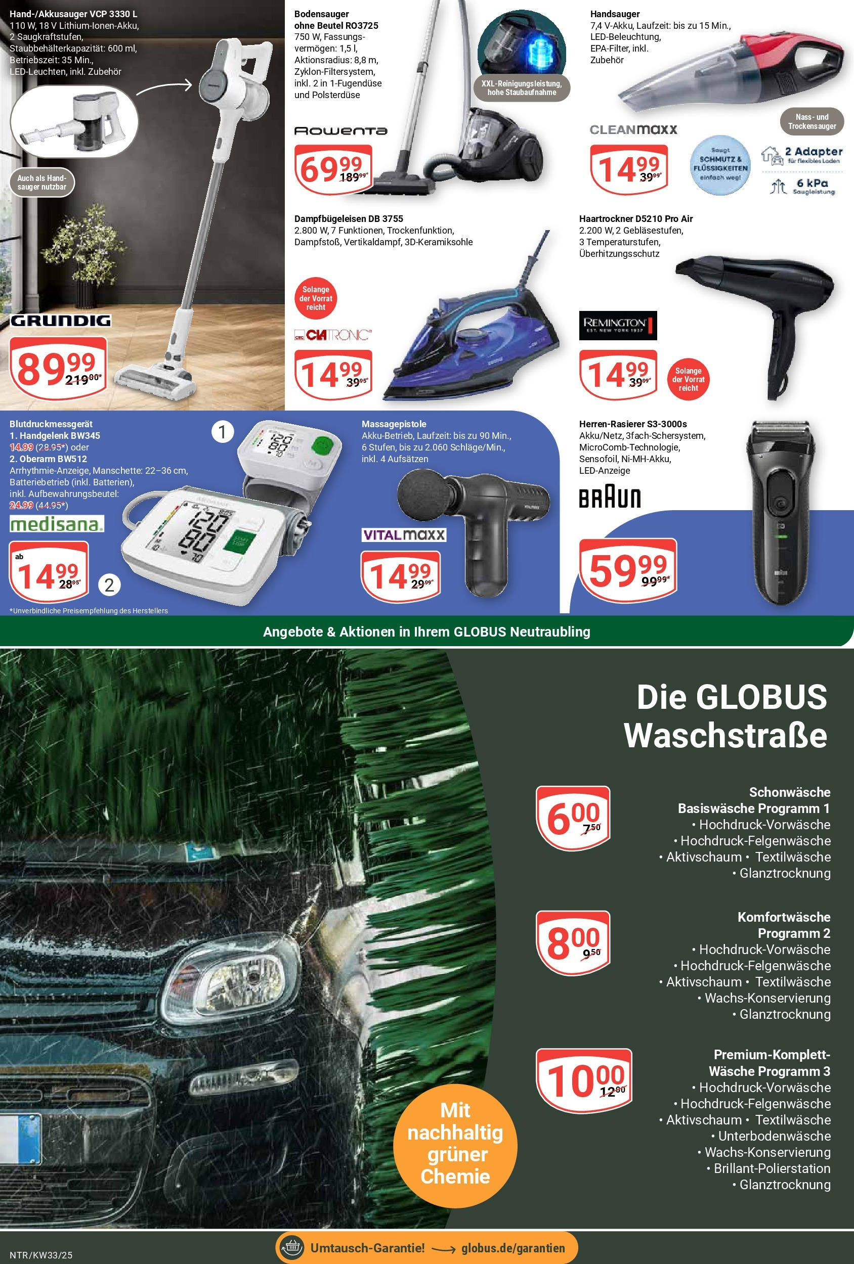 Globus prospekt Neutraubling	 (ab 11.08.2025) » Angebote online | Seite: 21 | Produkte: Adapter, Haartrockner, Massagepistole