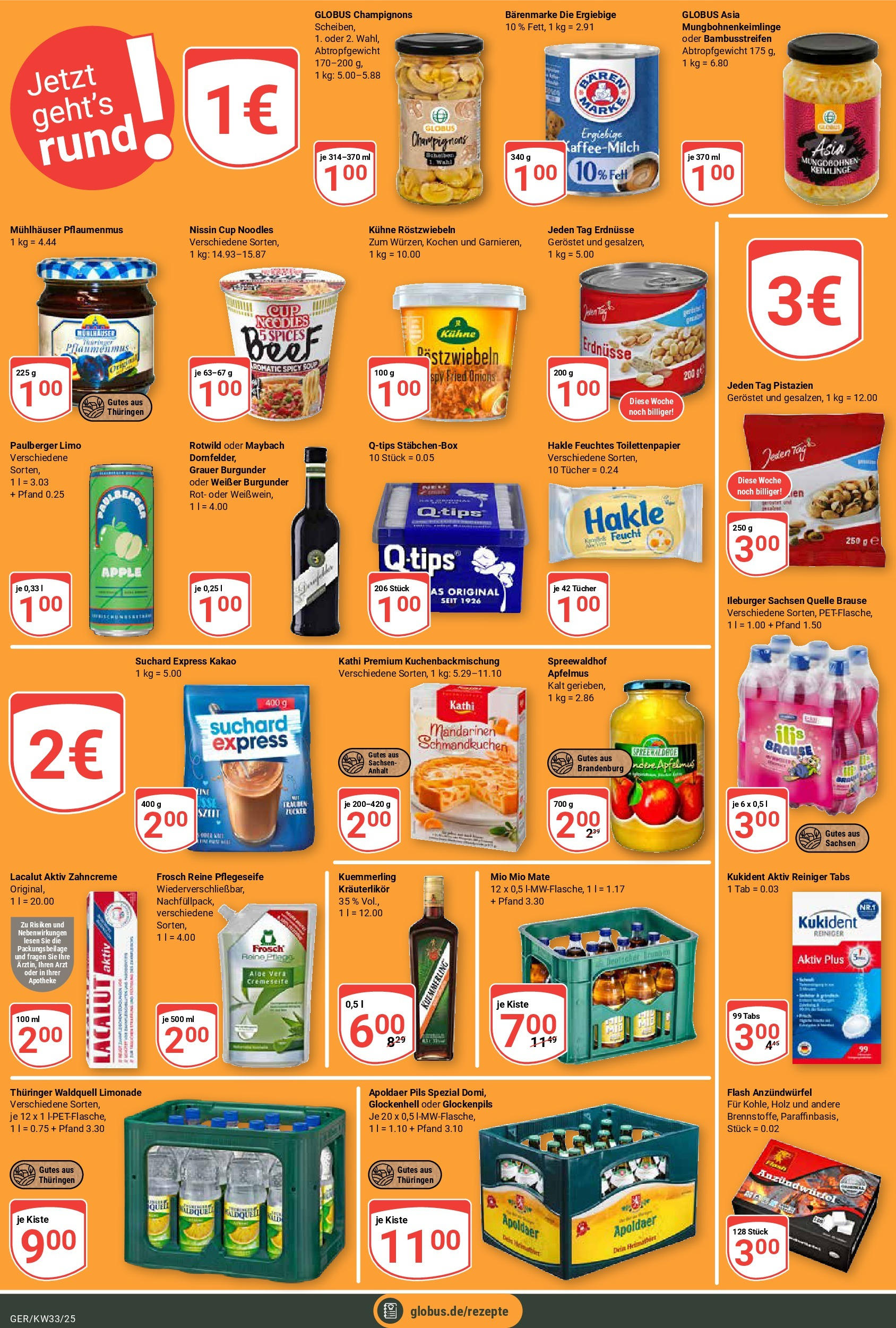 Globus prospekt Gera (ab 11.08.2025) » Angebote ab Montag | Seite: 20 | Produkte: Mio mio mate, Apple, Champignons, Kuemmerling Globus prospekt Gera (ab 11.08.2025) » Angebote online | Seite: 20 | Produkte: Mio mio mate, Apple, Champignons, Kuemmerling