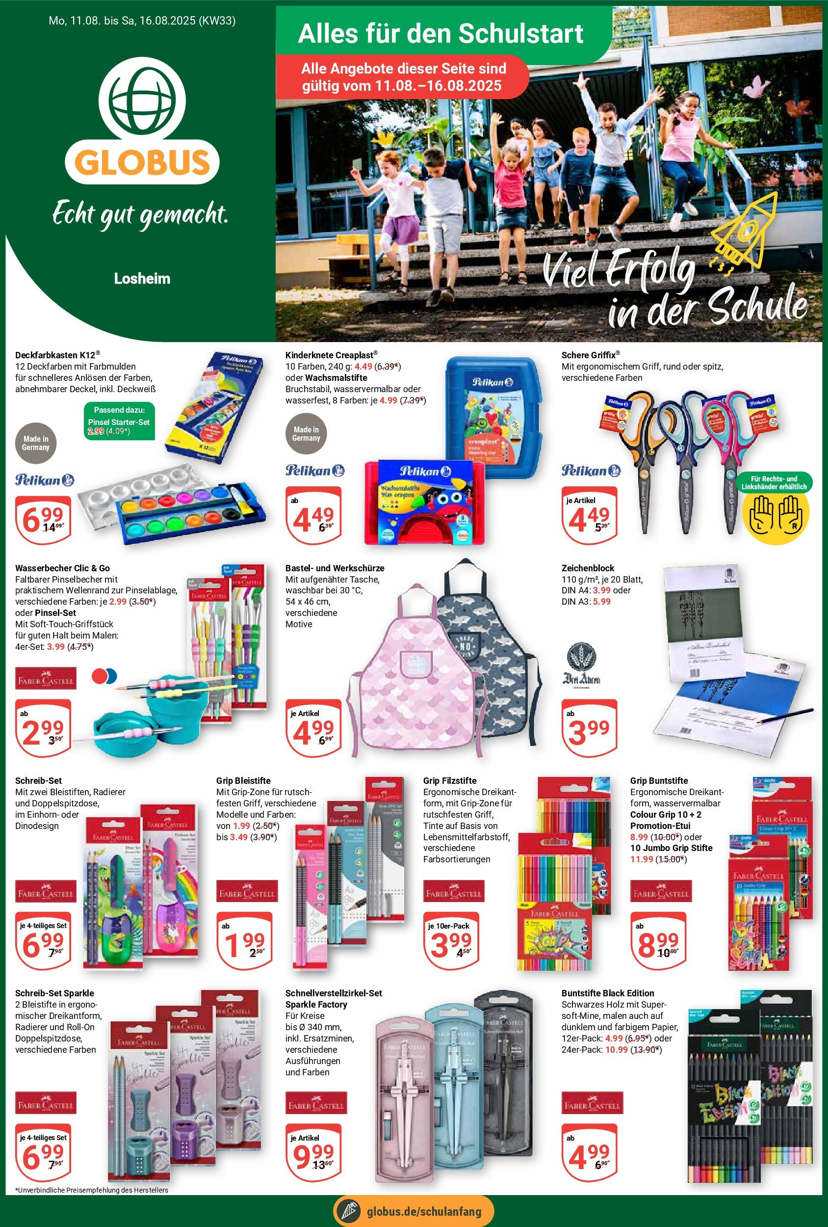 Globus prospekt Losheim Am See	 (ab 11.08.2025) » Angebote online | Seite: 1 | Produkte: Pinsel