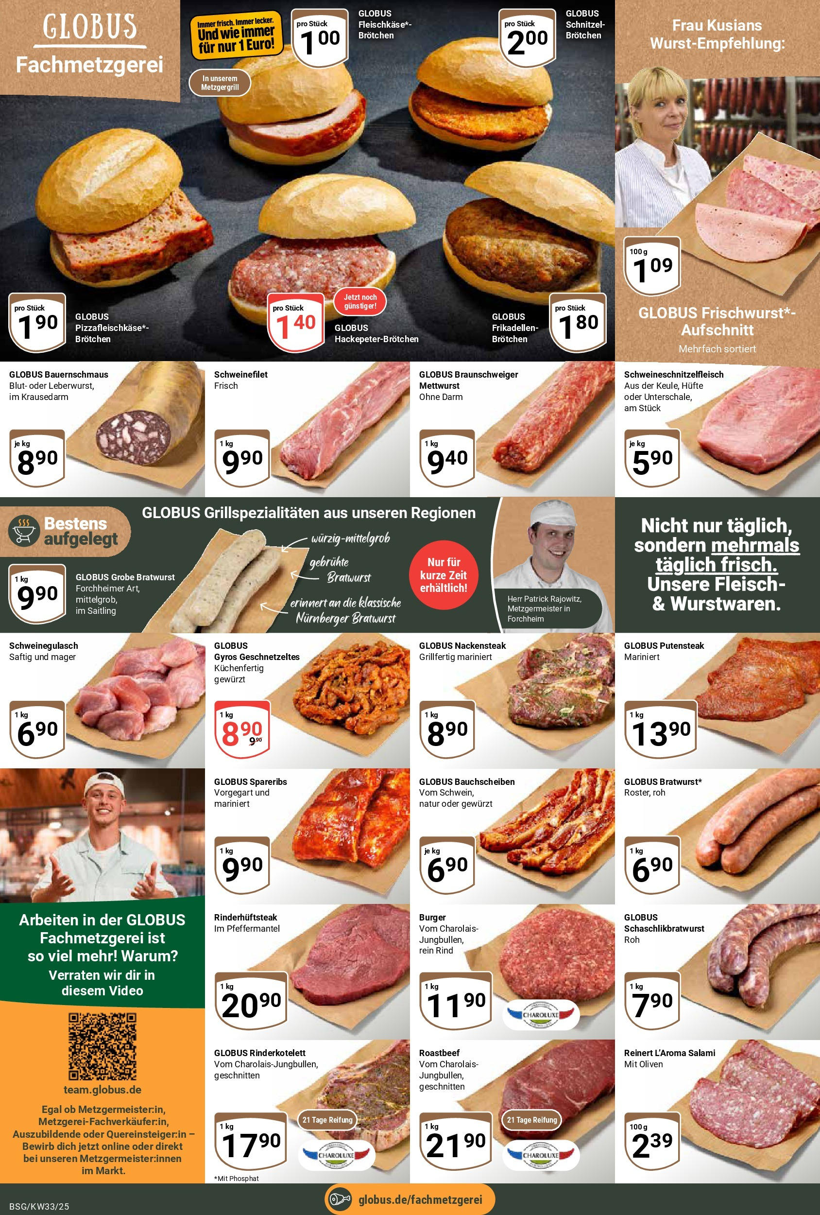 Globus prospekt Braunschweig	 (ab 11.08.2025) » Angebote online | Seite: 9 | Produkte: Schweinegulasch, Schweinefilet, Gyros, Video