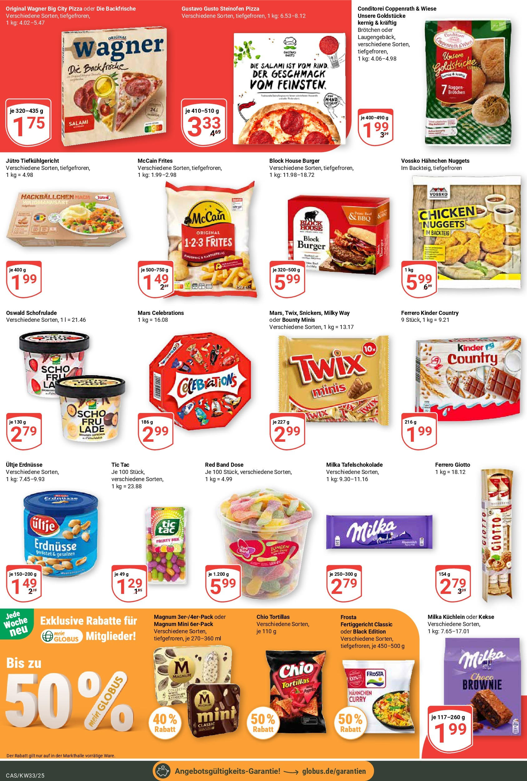 Globus prospekt Castrop-Rauxel	 (ab 11.08.2025) » Angebote online | Seite: 3 | Produkte: Burger, Frosta, Twix, Paprika