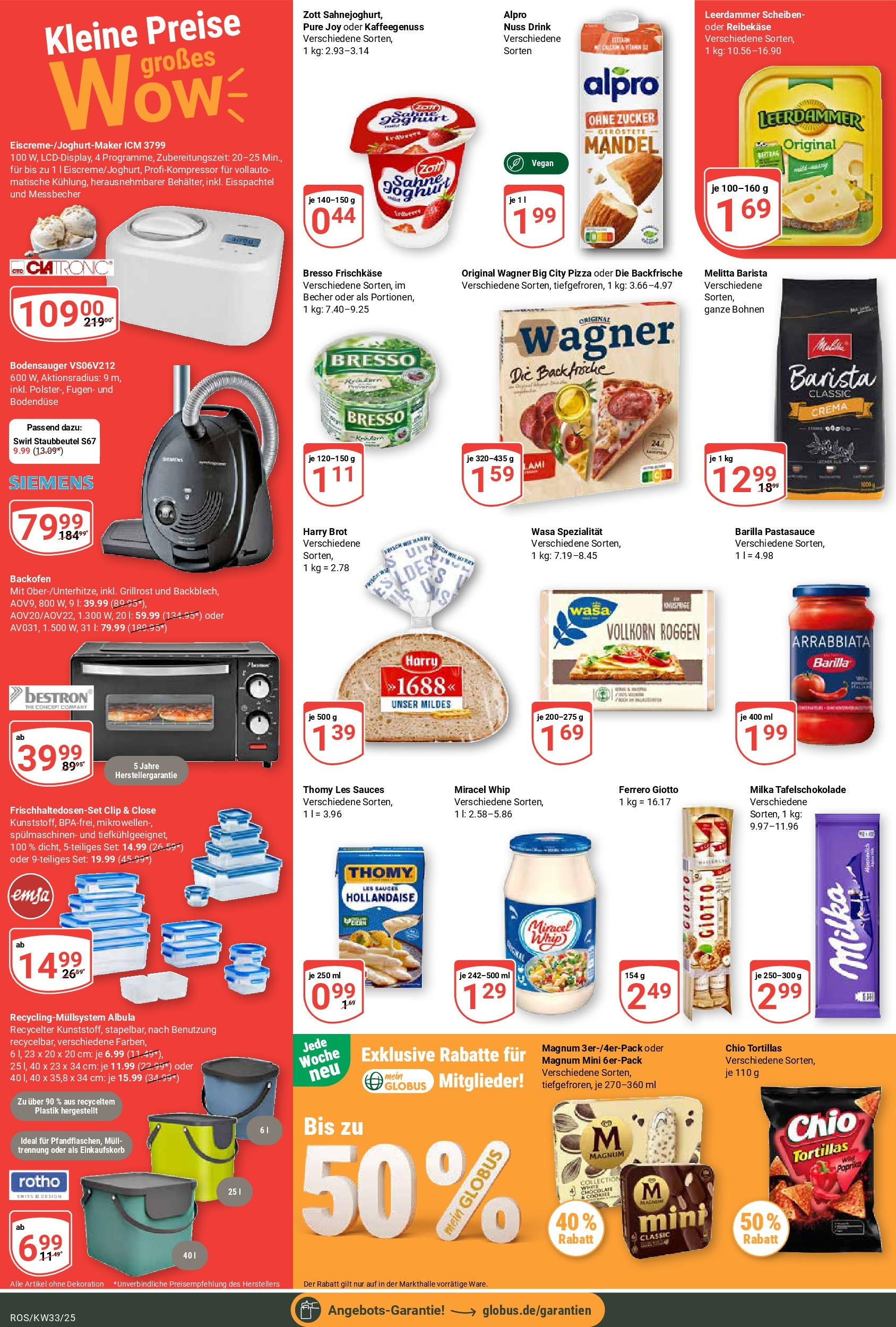 Globus prospekt Lambrechtshagen	 (ab 11.08.2025) » Angebote online | Seite: 2 | Produkte: Thomy les sauces, Miracel whip, Milka, Pizza