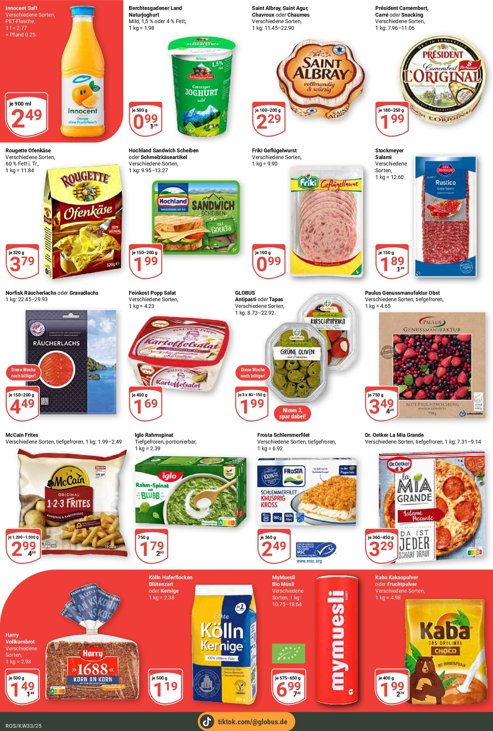 Globus prospekt Lambrechtshagen	 (ab 11.08.2025) » Angebote online | Seite: 3 | Produkte: Kolln haferflocken, Kolln, McCain, Frosta