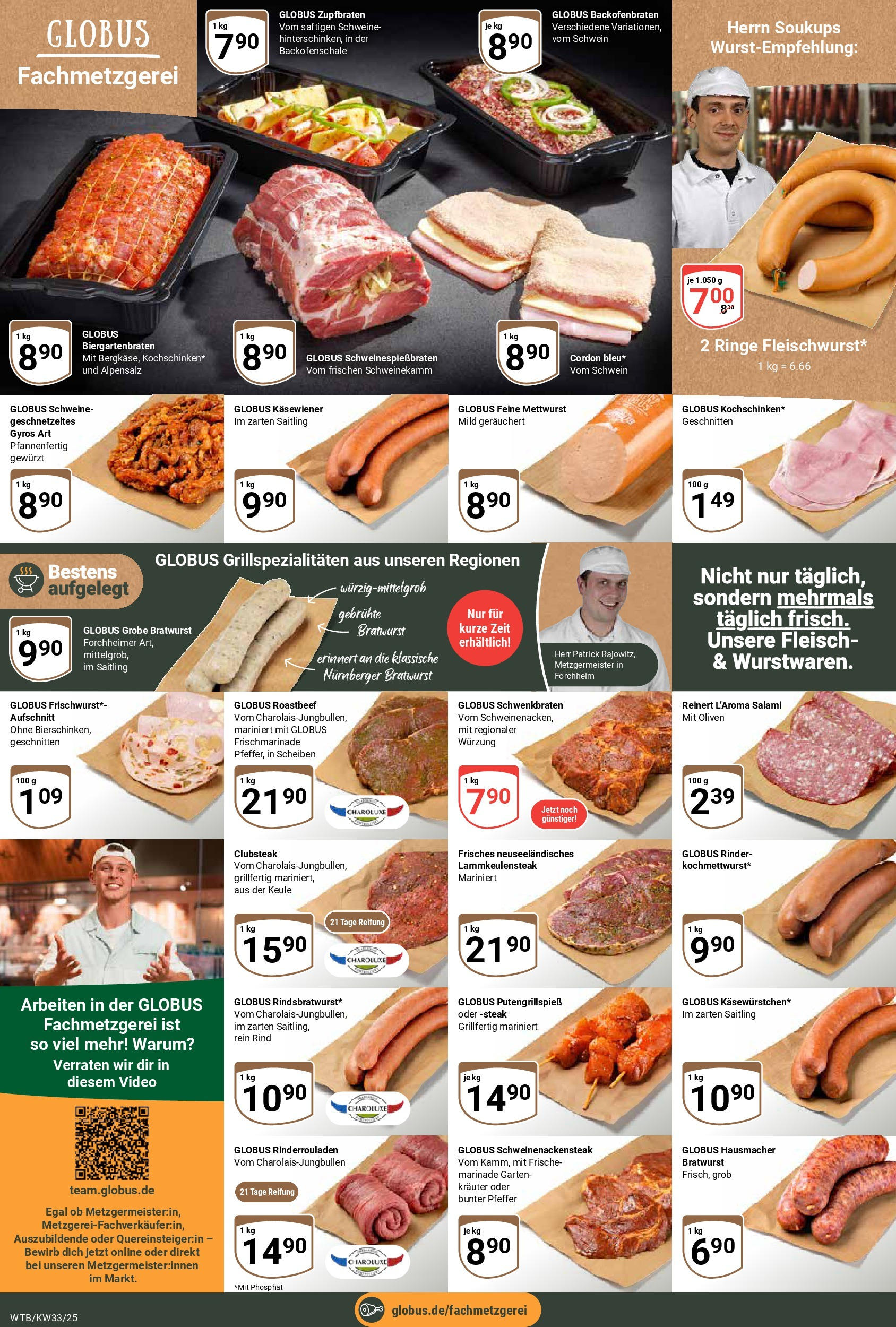 Globus prospekt Wächtersbach	 (ab 11.08.2025) » Angebote online | Seite: 12 | Produkte: Pfeffer, Steak, Fleisch, Video