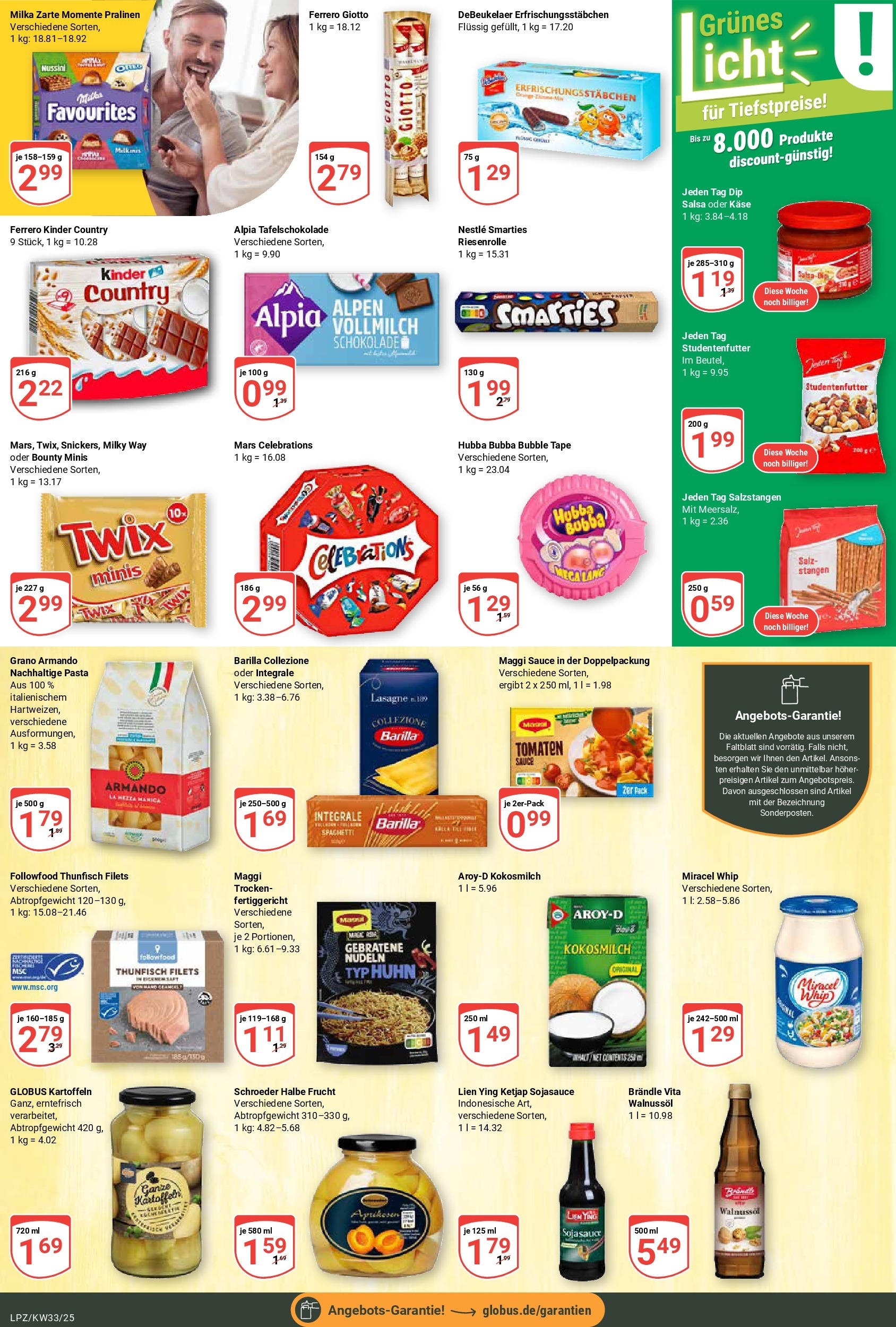 Globus prospekt Leipzig	 (ab 11.08.2025) » Angebote online | Seite: 11 | Produkte: Barilla, Schokolade, Milka, Kinder country