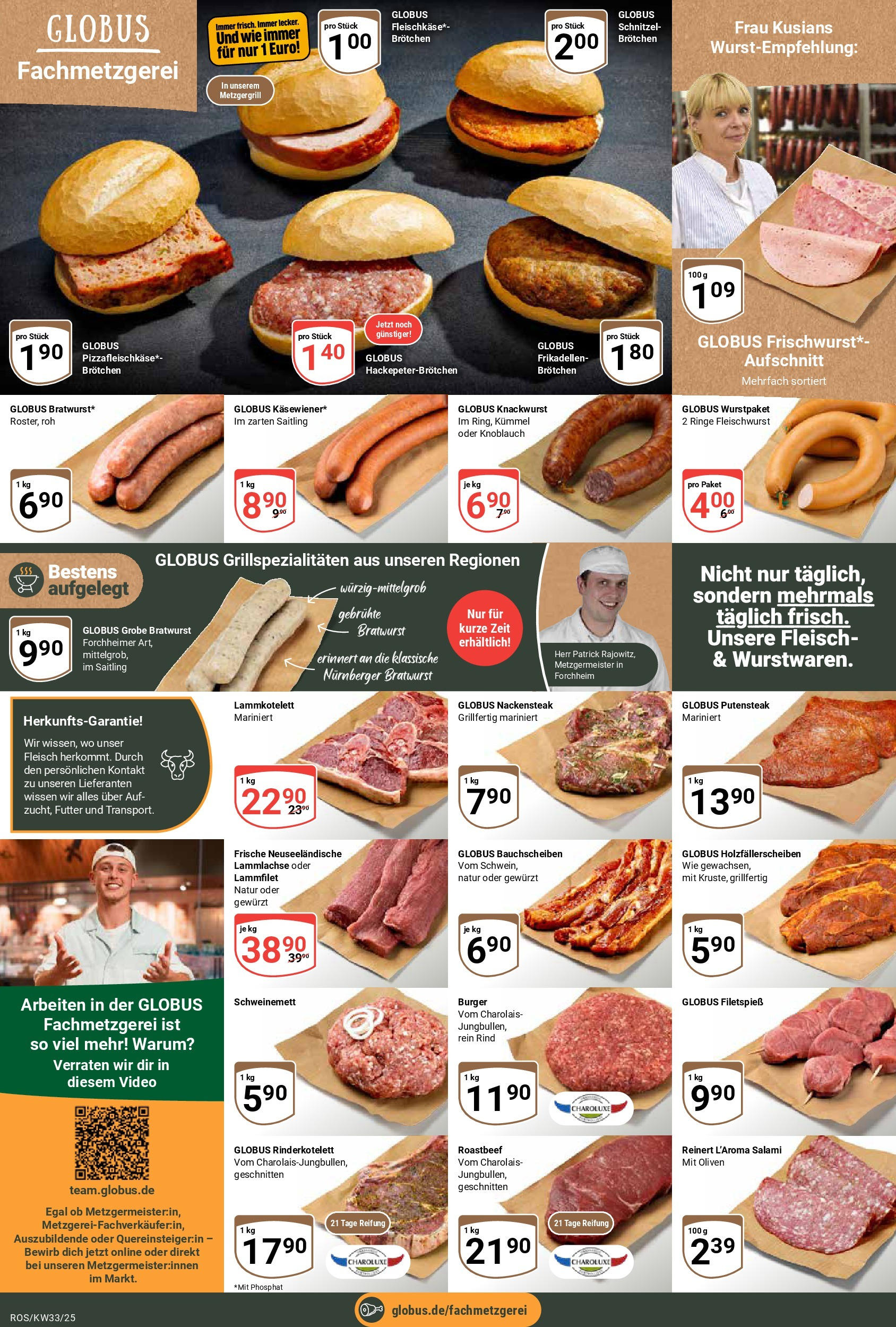 Globus prospekt Lambrechtshagen	 (ab 11.08.2025) » Angebote online | Seite: 7 | Produkte: Grill, Schnitzel, Roastbeef, Video