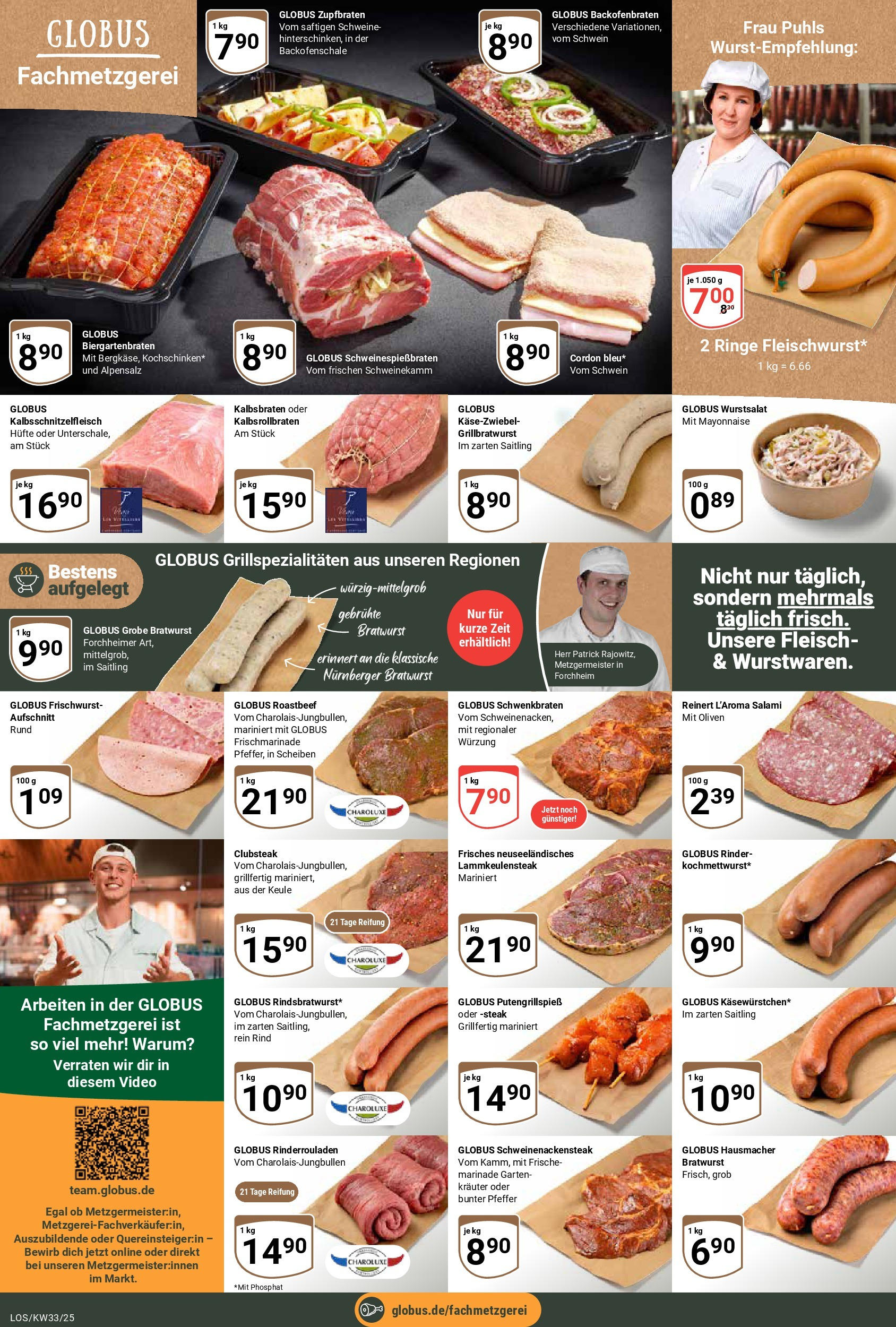 Globus prospekt Losheim Am See	 (ab 11.08.2025) » Angebote online | Seite: 12 | Produkte: Pfeffer, Salami, Steak, Video