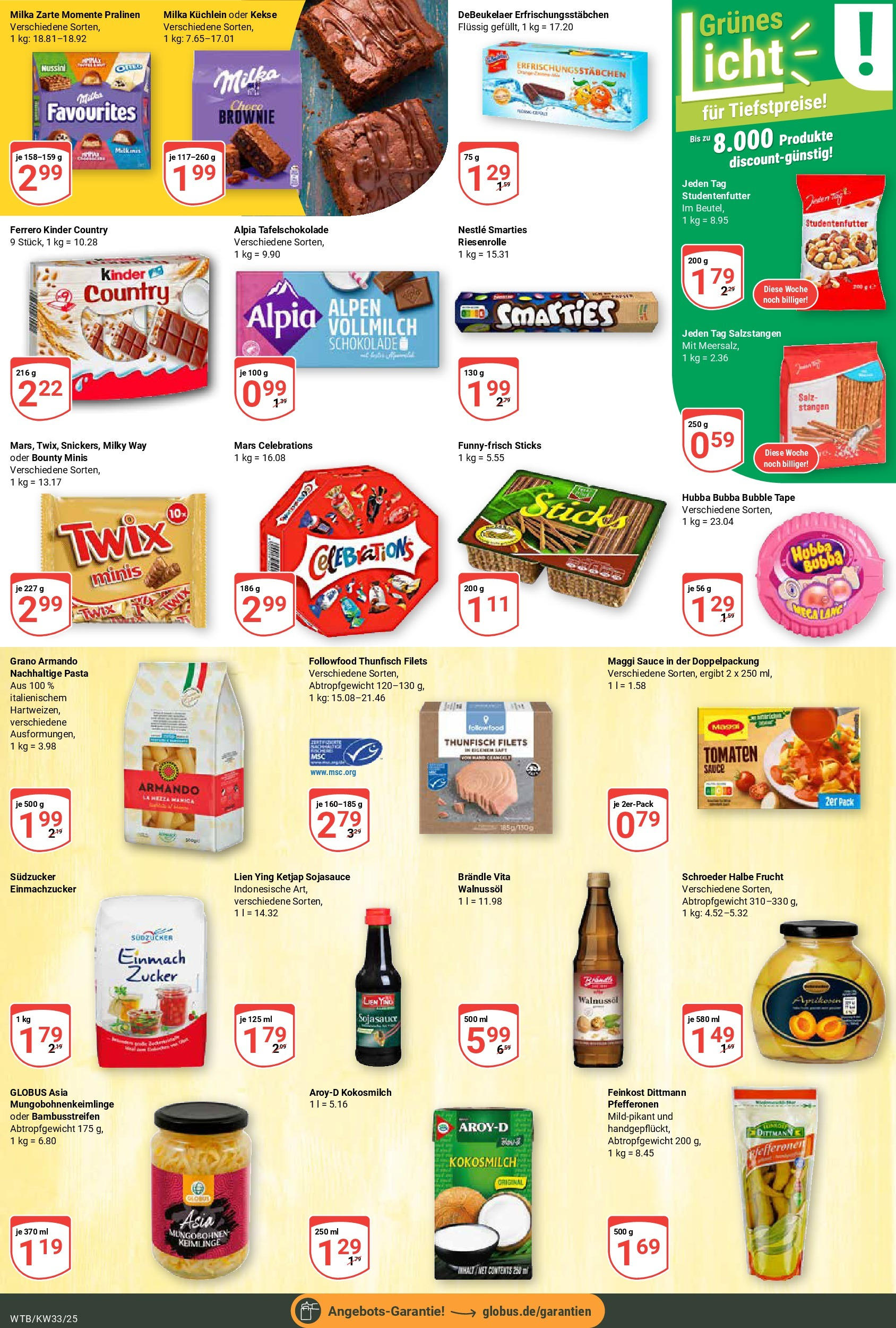 Globus prospekt Wächtersbach	 (ab 11.08.2025) » Angebote online | Seite: 17 | Produkte: Maggi, Schokolade, Smarties, Zucker