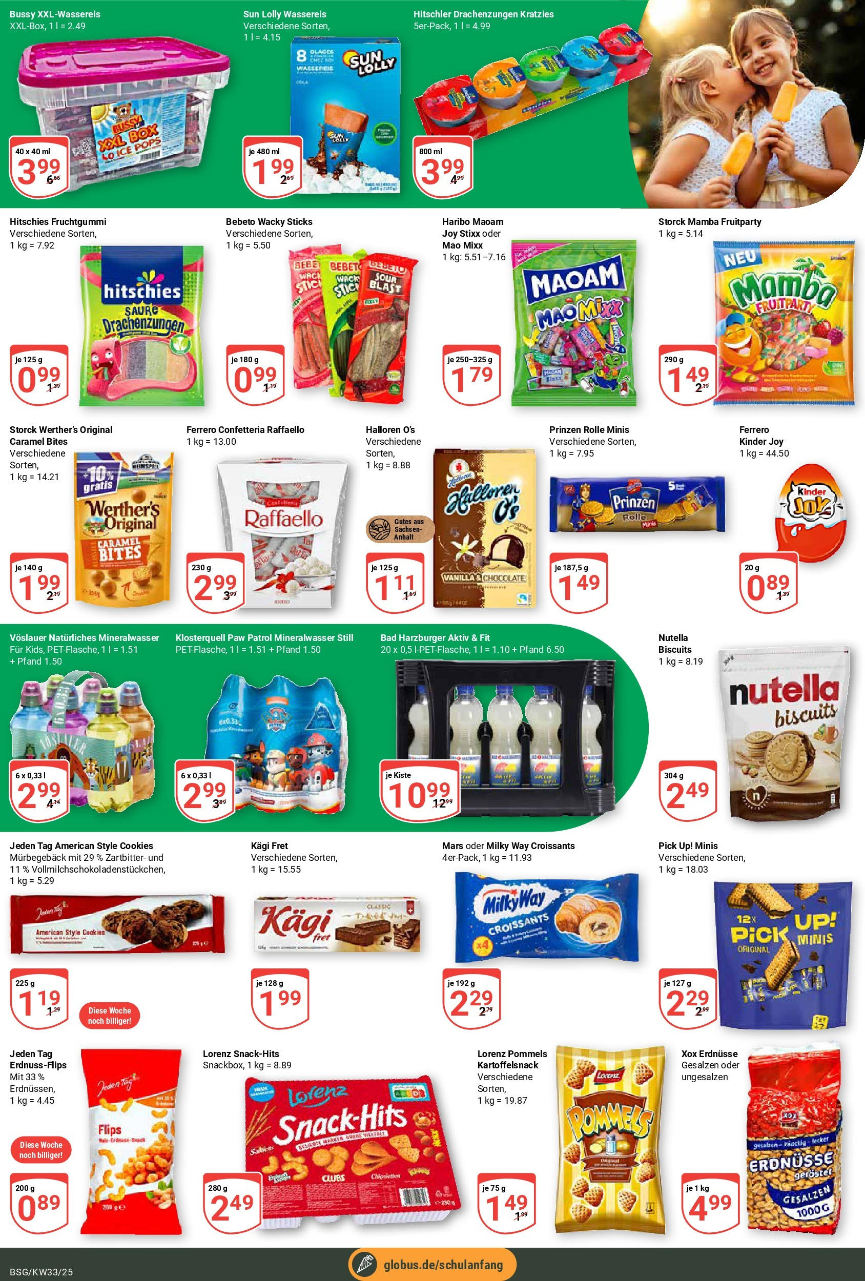 Globus prospekt Braunschweig	 (ab 11.08.2025) » Angebote online | Seite: 20 | Produkte: Erdnüsse, Box, Mars, Nutella