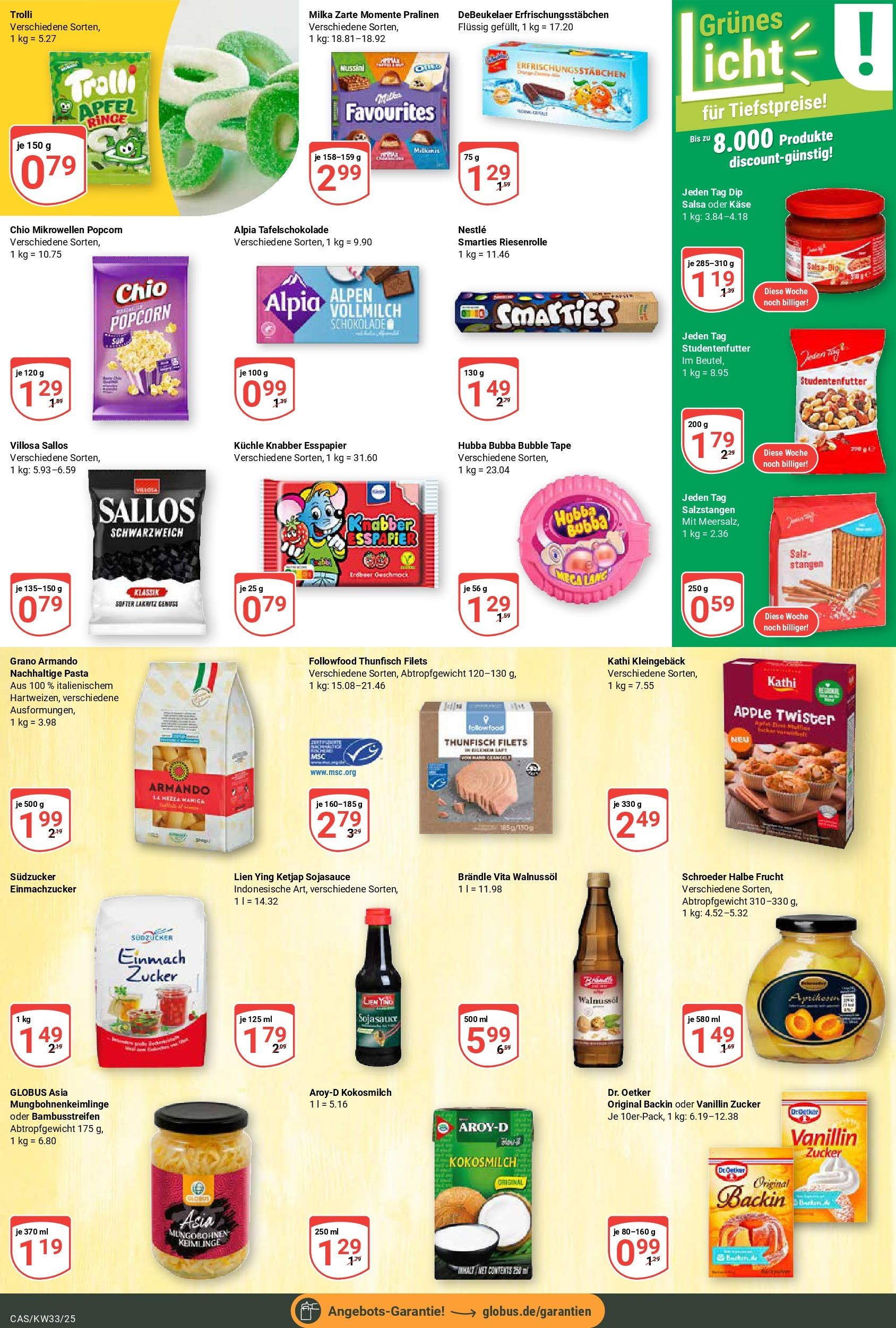 Globus prospekt Castrop-Rauxel	 (ab 11.08.2025) » Angebote online | Seite: 13 | Produkte: Käse, Schokolade, Smarties, Pasta