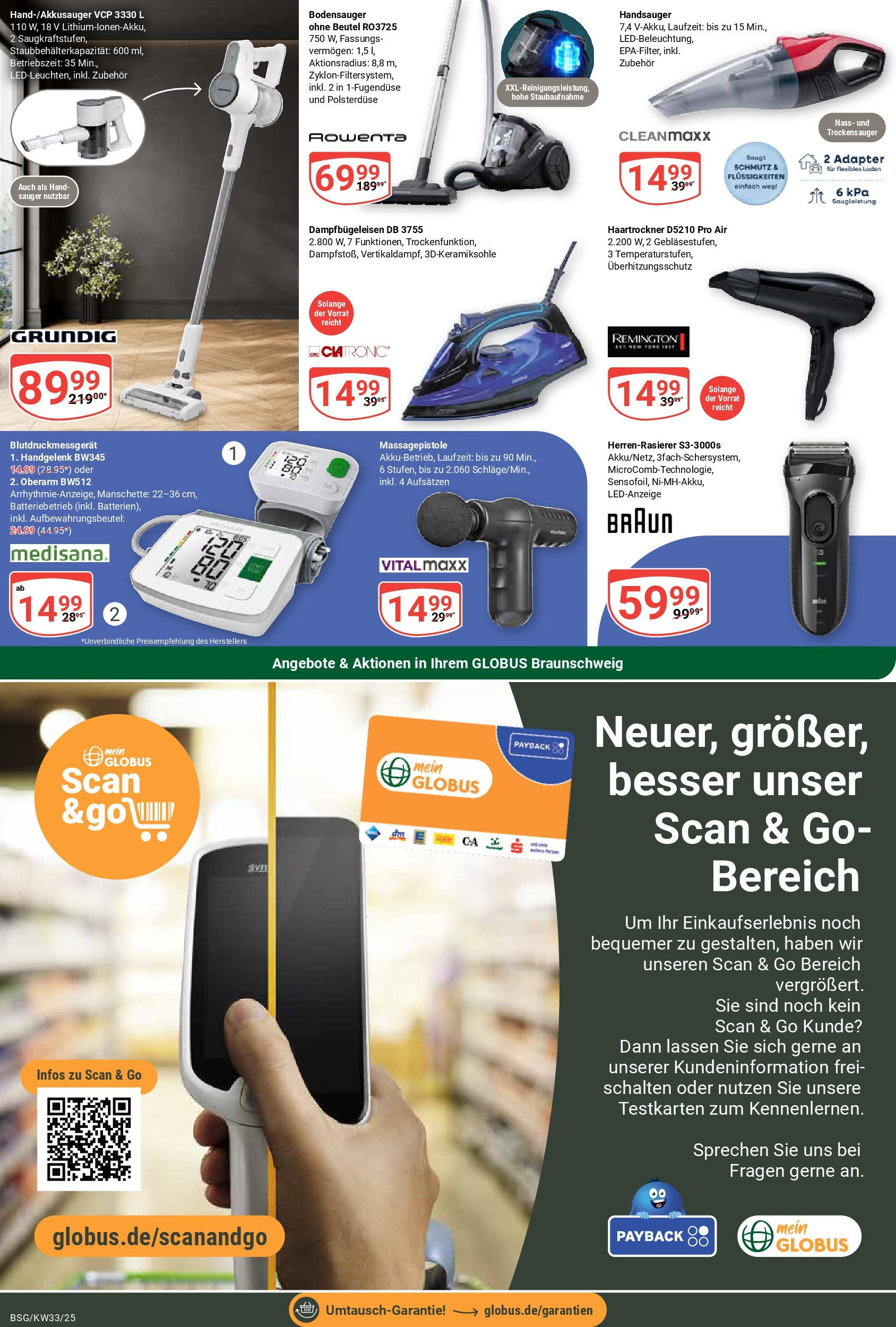 Globus prospekt Braunschweig	 (ab 11.08.2025) » Angebote online | Seite: 23 | Produkte: Adapter, Haartrockner, Massagepistole