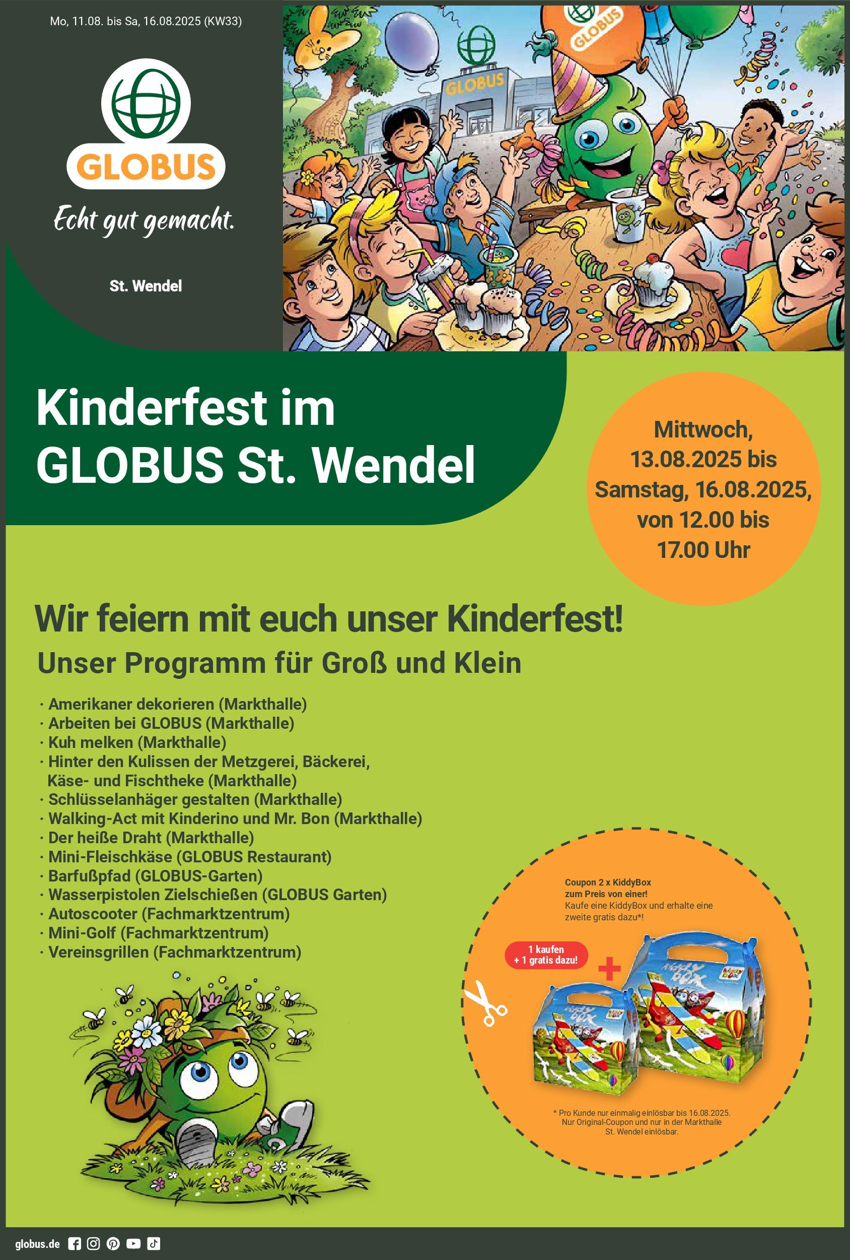 Globus prospekt St. Wendel (ab 11.08.2025) » Angebote ab Montag | Seite: 1 | Produkte: Käse, Uhr Globus prospekt St. Wendel (ab 11.08.2025) » Angebote online | Seite: 1 | Produkte: Käse, Uhr