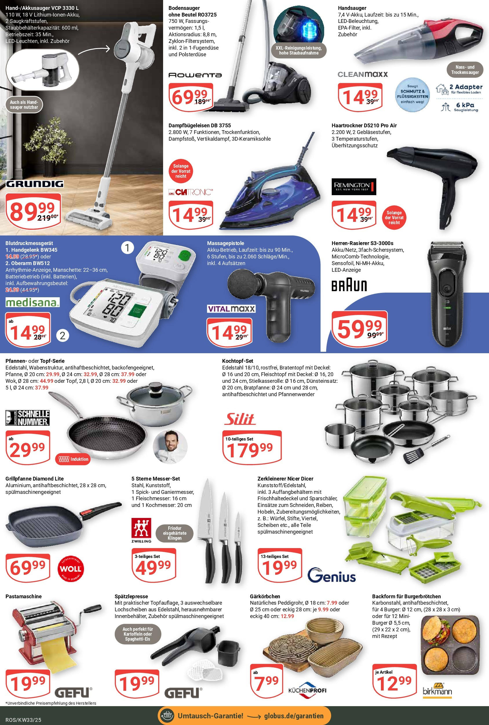 Globus prospekt Lambrechtshagen	 (ab 11.08.2025) » Angebote online | Seite: 23 | Produkte: Adapter, Haartrockner, Burger, Massagepistole