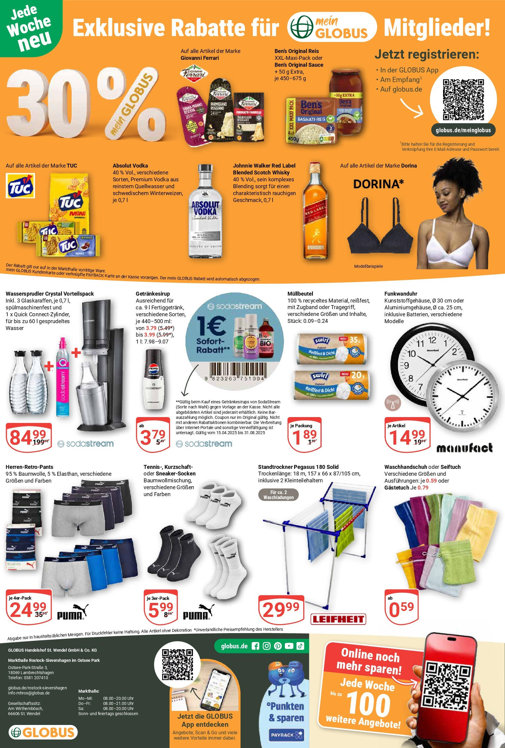 Globus prospekt Lambrechtshagen	 (ab 11.08.2025) » Angebote online | Seite: 28 | Produkte: Reis, Telefon, Uhr, Sodastream