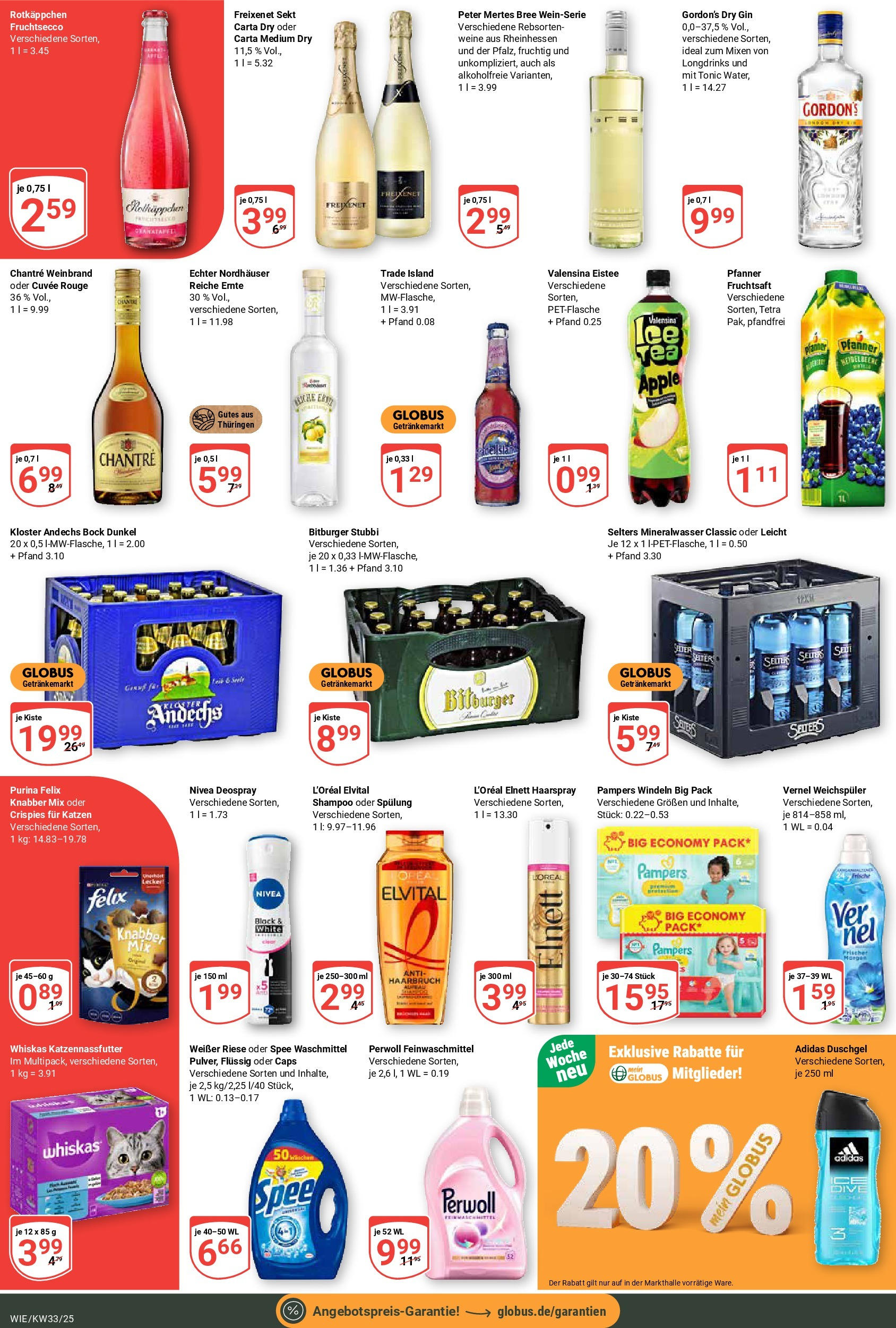 Globus prospekt Waghäusel	 (ab 11.08.2025) » Angebote online | Seite: 5 | Produkte: Freixenet, Shampoo, Spee, Vernel