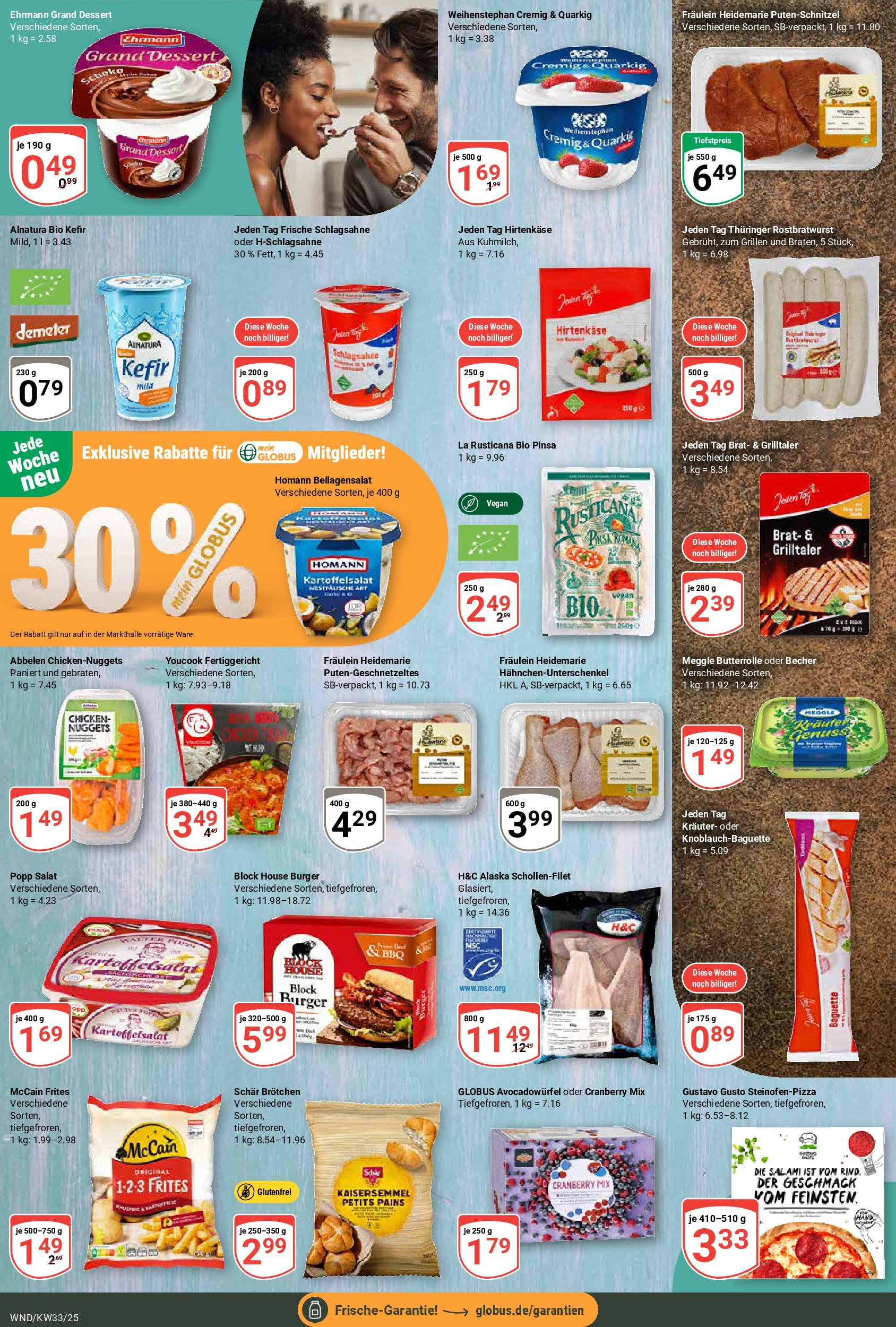 Globus prospekt St. Wendel (ab 11.08.2025) » Angebote ab Montag | Seite: 18 | Produkte: Ehrmann grand dessert, Burger, Putenschnitzel, Salami Globus prospekt St. Wendel (ab 11.08.2025) » Angebote online | Seite: 18 | Produkte: Ehrmann grand dessert, Burger, Putenschnitzel, Salami