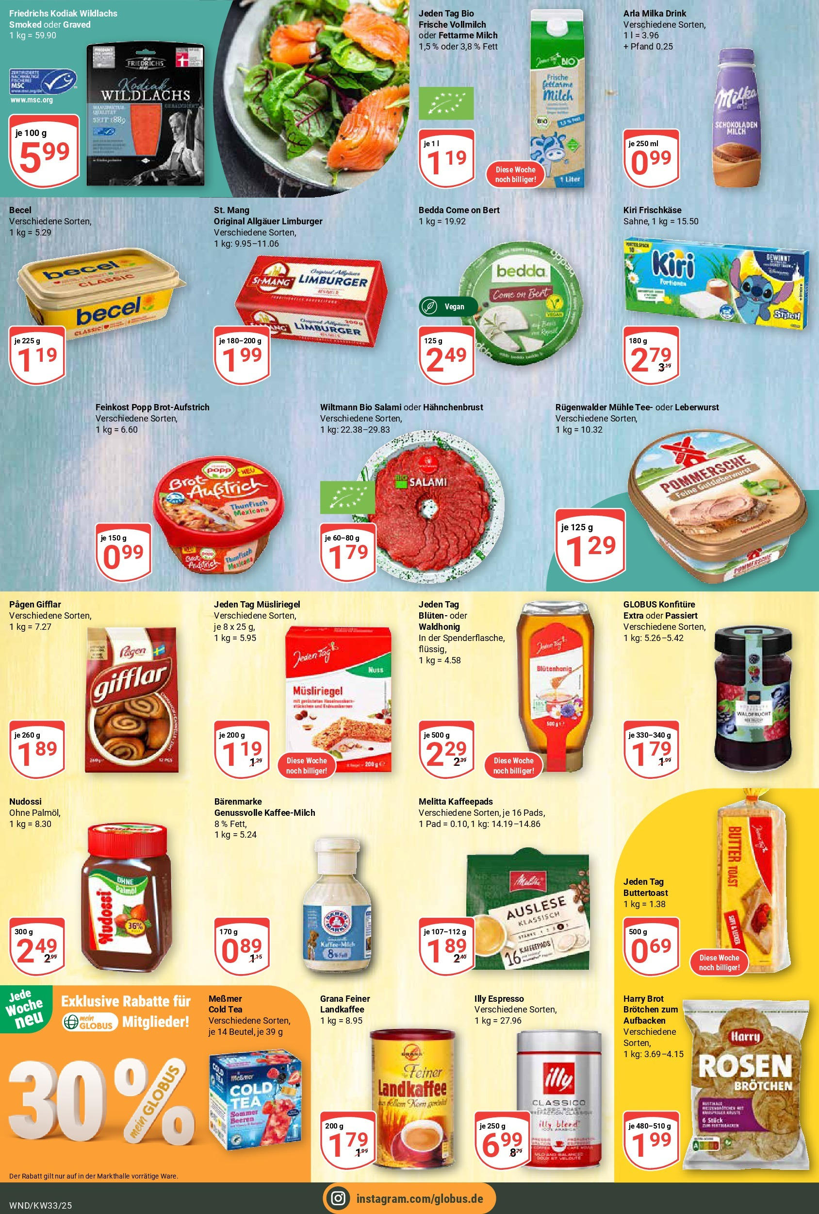 Globus prospekt St. Wendel (ab 11.08.2025) » Angebote ab Montag | Seite: 19 | Produkte: Milch, Toast, Brot, Tee Globus prospekt St. Wendel (ab 11.08.2025) » Angebote online | Seite: 19 | Produkte: Milch, Toast, Brot, Tee