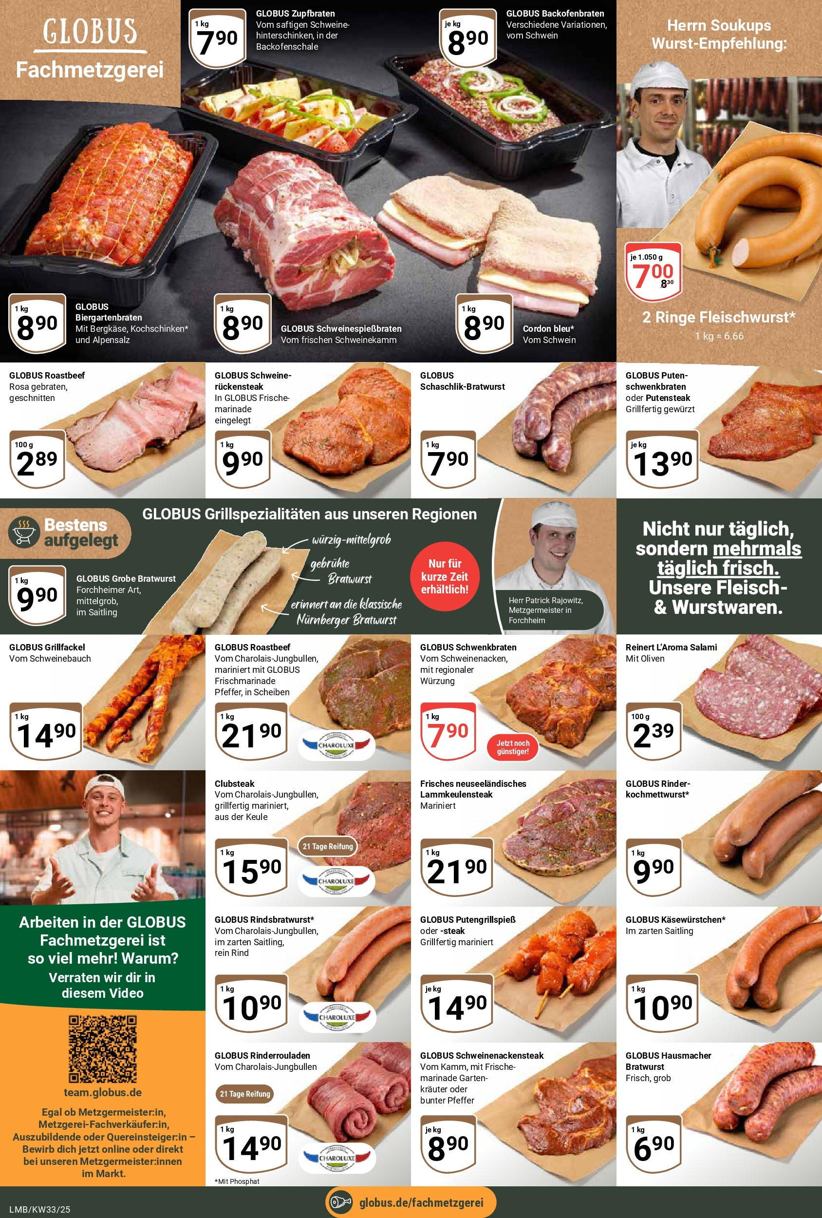 Globus prospekt Limburg	 (ab 11.08.2025) » Angebote online | Seite: 12 | Produkte: Rinderrouladen, Schweinebauch, Pfeffer, Video