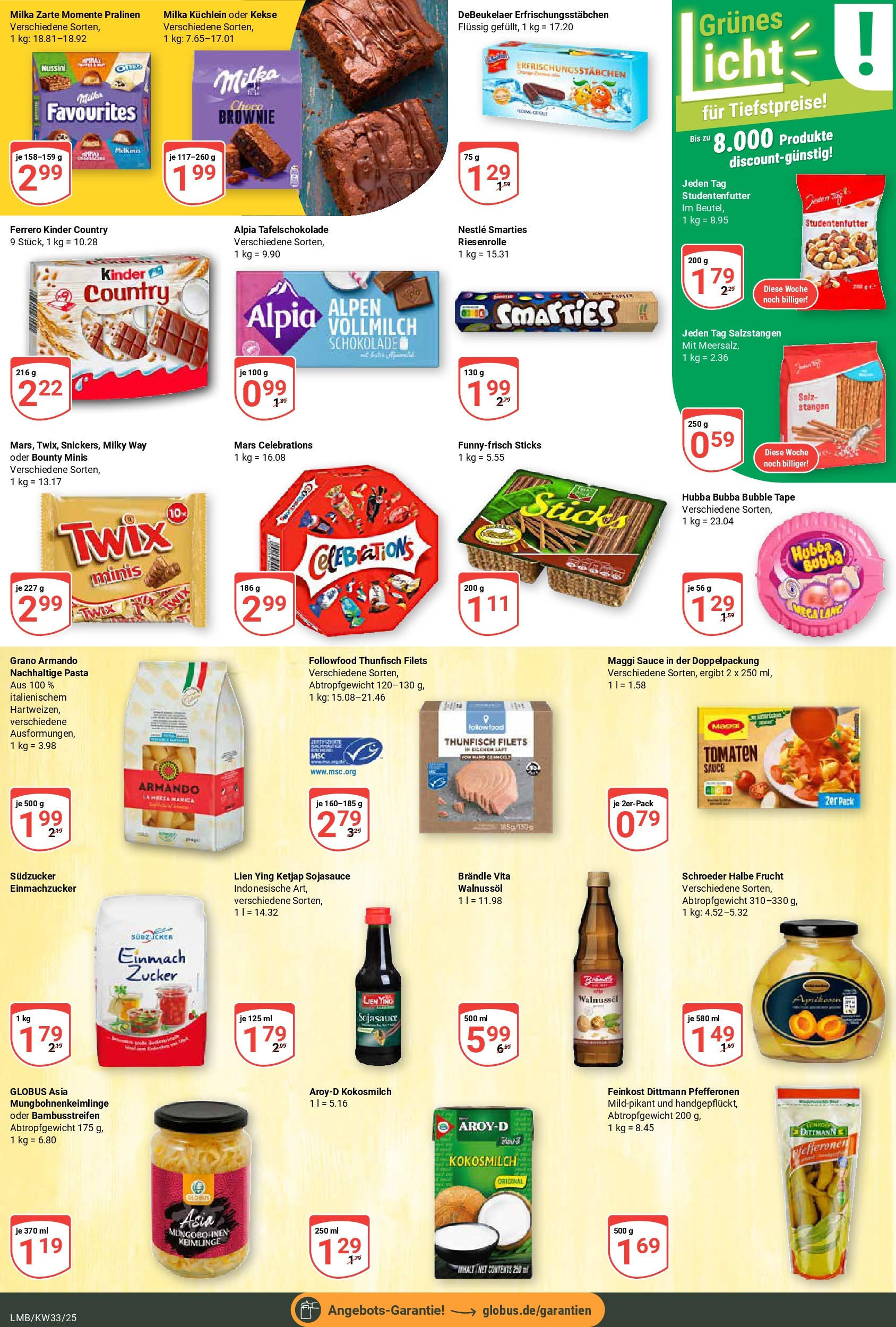 Globus prospekt Limburg	 (ab 11.08.2025) » Angebote online | Seite: 17 | Produkte: Celebrations, Mars, Pasta, Kinder country