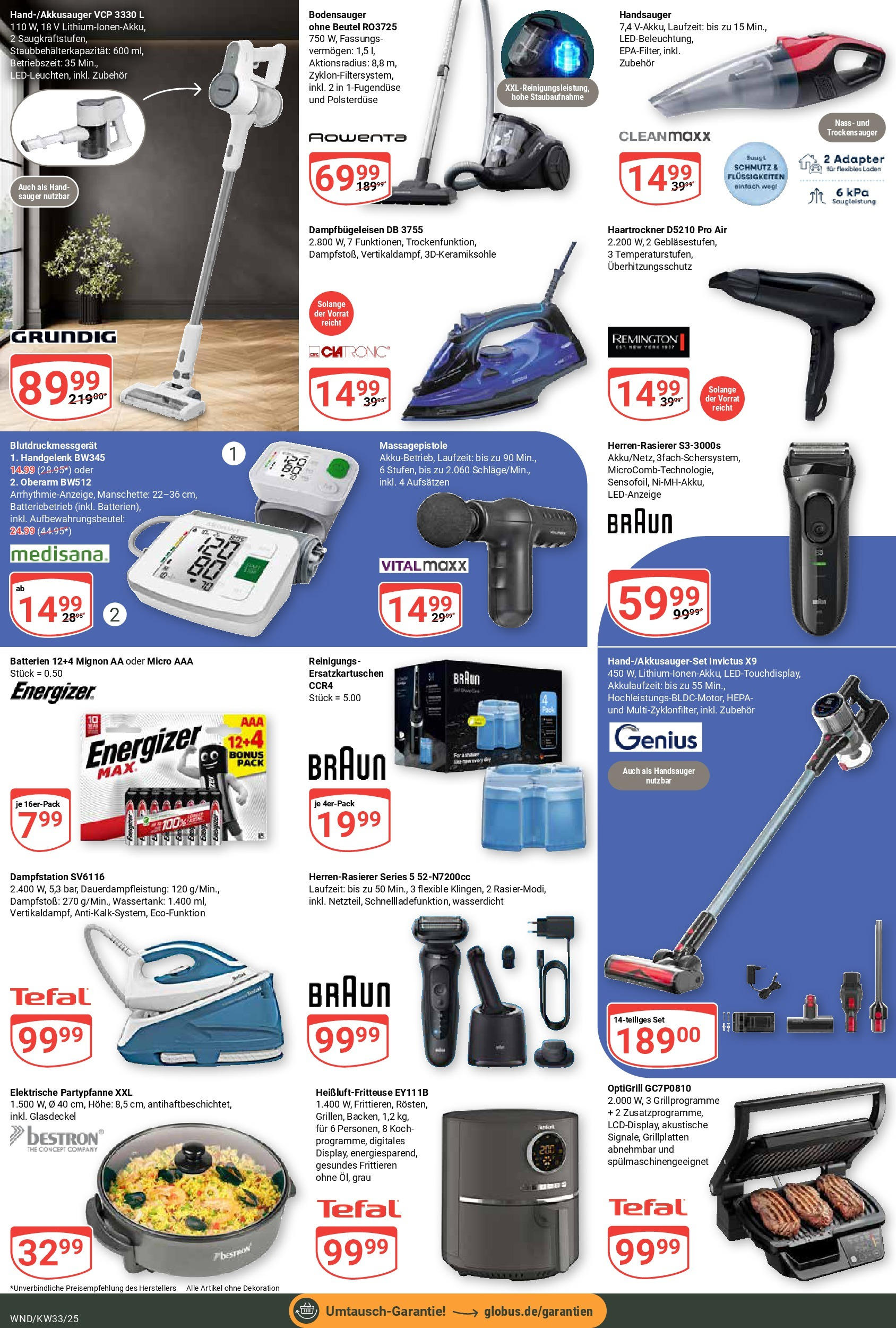 Globus prospekt St. Wendel (ab 11.08.2025) » Angebote ab Montag | Seite: 32 | Produkte: Adapter, Haartrockner, Batterien, Massagepistole Globus prospekt St. Wendel (ab 11.08.2025) » Angebote online | Seite: 32 | Produkte: Adapter, Haartrockner, Batterien, Massagepistole