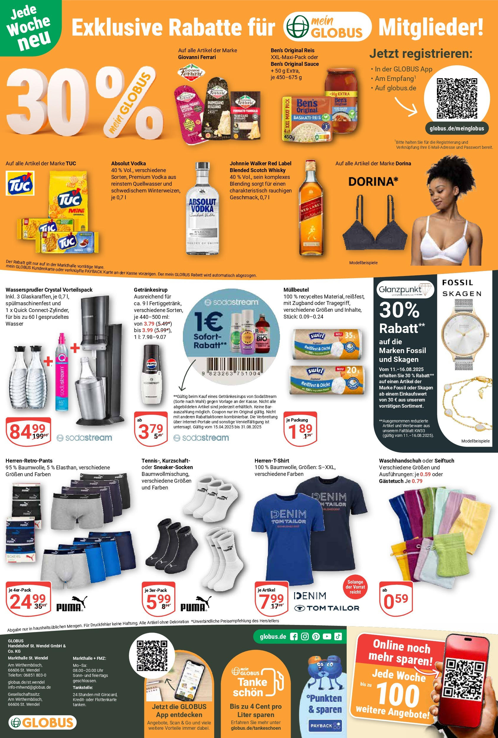 Globus prospekt St. Wendel (ab 11.08.2025) » Angebote ab Montag | Seite: 35 | Produkte: Vodka, Reis, Uhr, Johnnie walker Globus prospekt St. Wendel (ab 11.08.2025) » Angebote online | Seite: 35 | Produkte: Vodka, Reis, Uhr, Johnnie walker