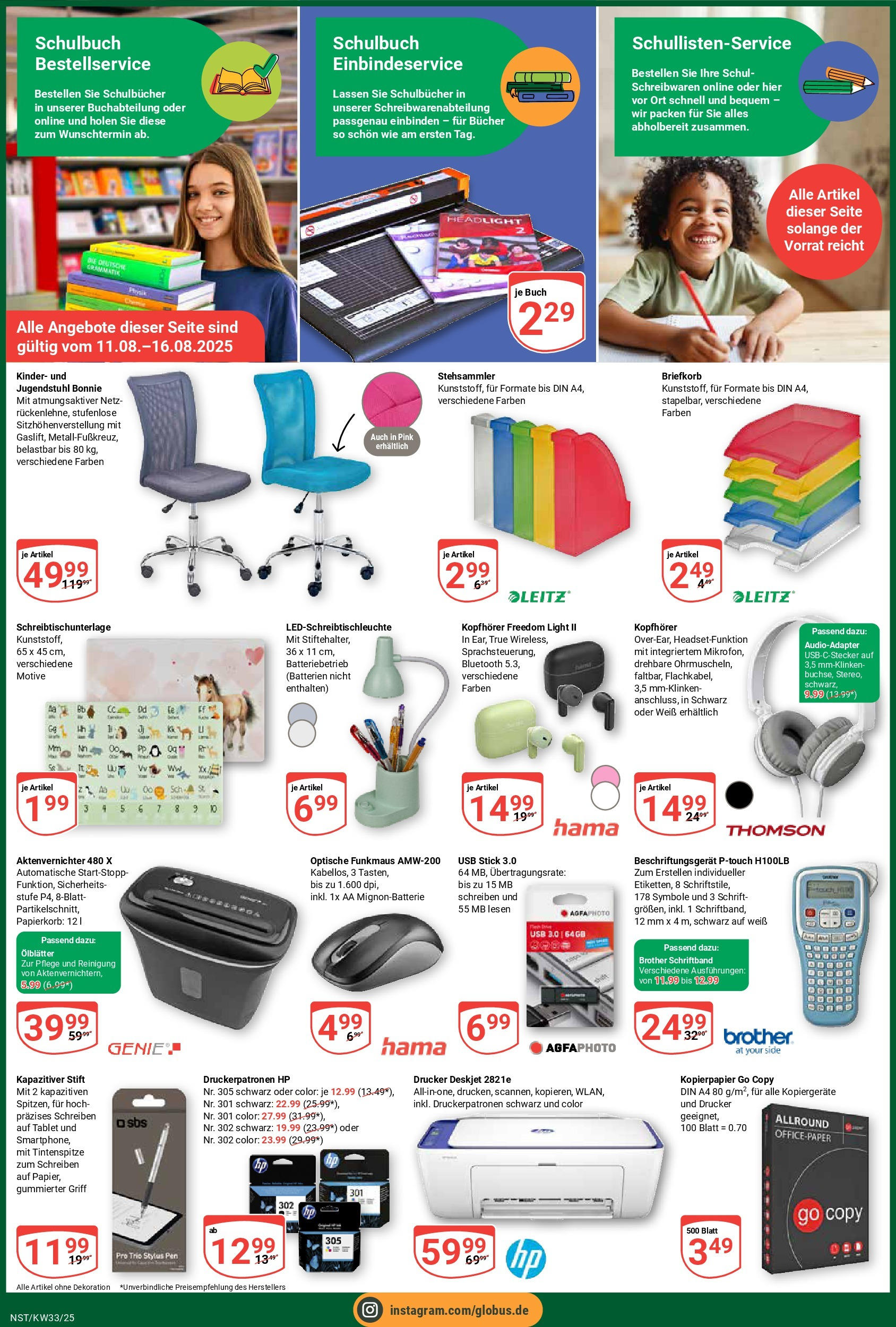 Globus prospekt Neustadt	 (ab 11.08.2025) » Angebote online | Seite: 4 | Produkte: HP, Batterien, Tablet, Kopfhörer