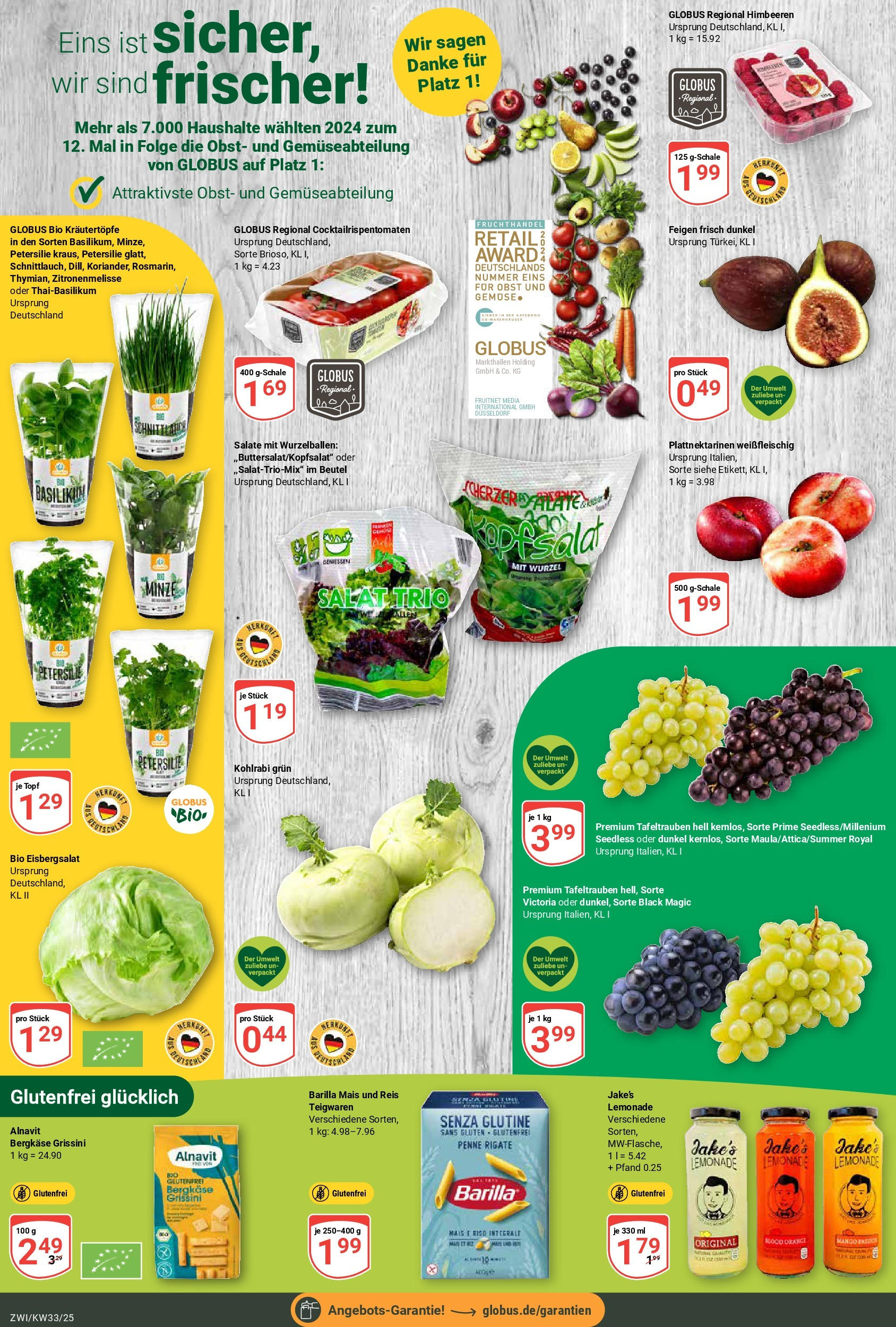 Globus prospekt Zwickau	 (ab 11.08.2025) » Angebote online | Seite: 4 | Produkte: Barilla, Eisbergsalat, Mango, Petersilie