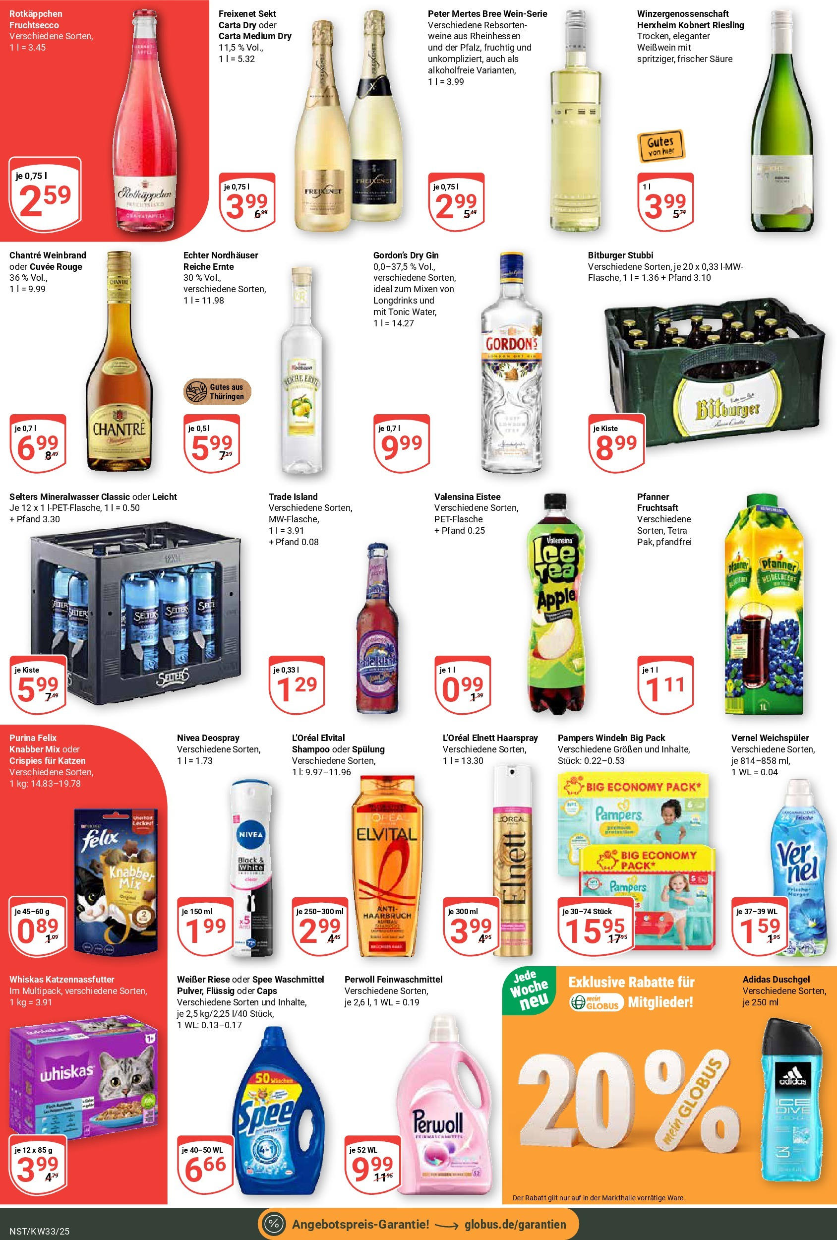 Globus prospekt Neustadt	 (ab 11.08.2025) » Angebote online | Seite: 9 | Produkte: Bitburger, Weißwein, Apple, Deospray