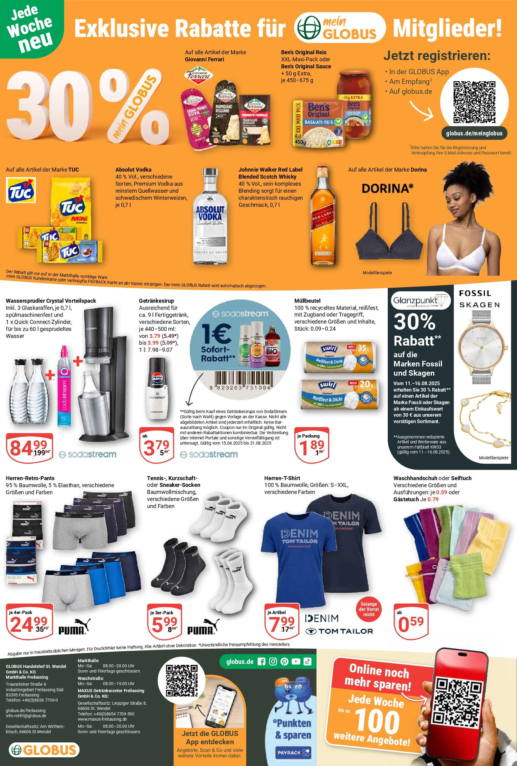 Globus prospekt Freilassing	 (ab 11.08.2025) » Angebote online | Seite: 27 | Produkte: Whisky, Wasser, Vodka, Reis