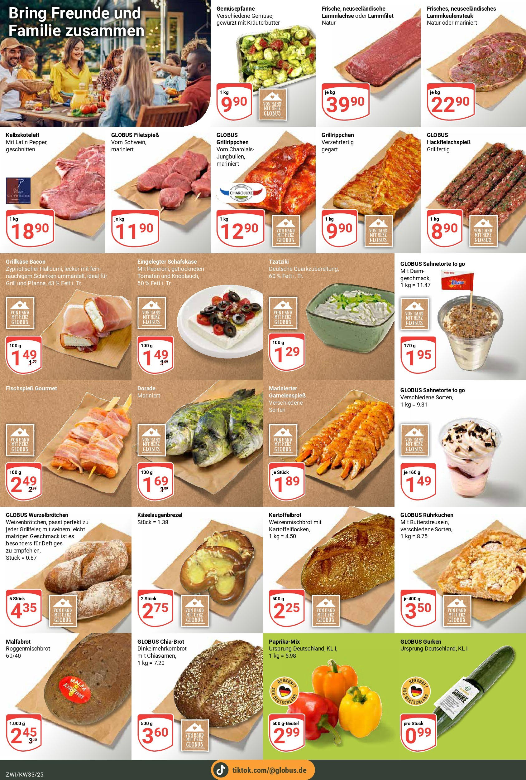 Globus prospekt Zwickau	 (ab 11.08.2025) » Angebote online | Seite: 15 | Produkte: Grill, Kräuterbutter, Tomaten, Schafskase