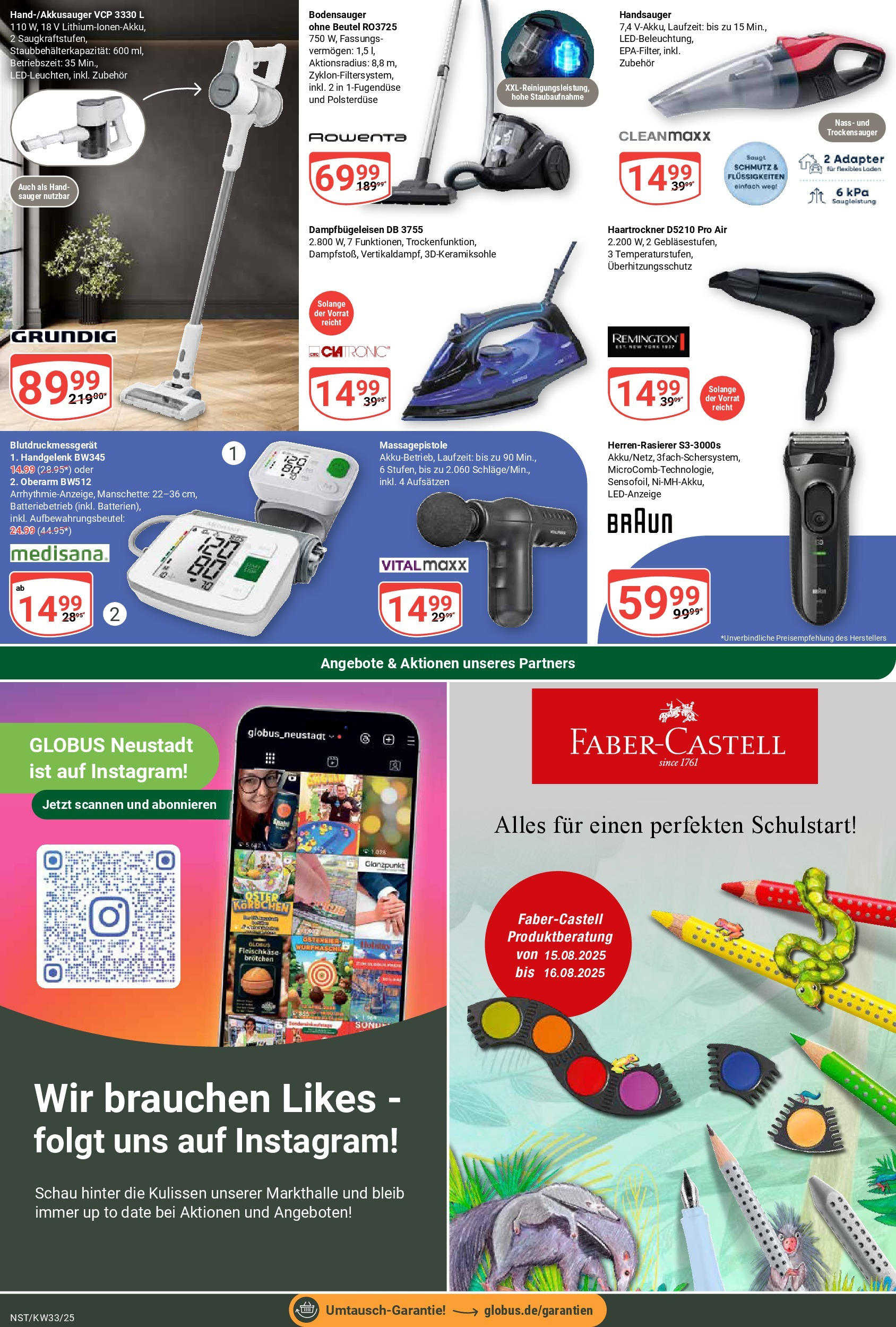 Globus prospekt Neustadt	 (ab 11.08.2025) » Angebote online | Seite: 27 | Produkte: Adapter, Haartrockner, Massagepistole