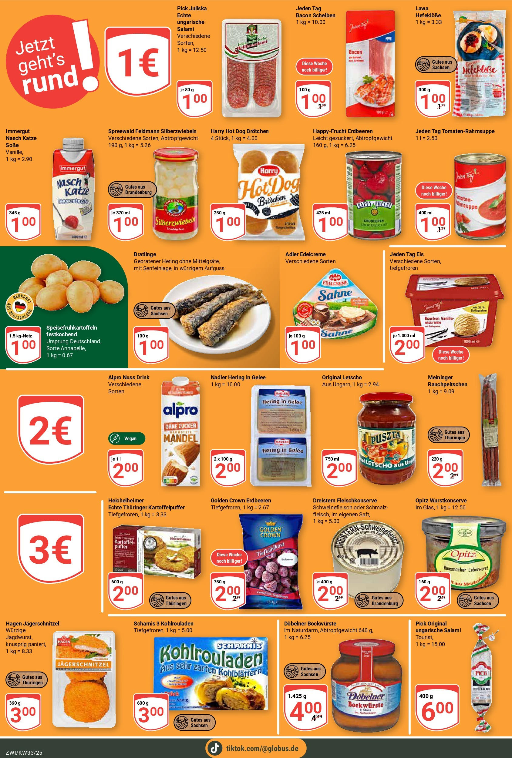 Globus prospekt Zwickau	 (ab 11.08.2025) » Angebote online | Seite: 24 | Produkte: Eiscreme, Zucker, Erdbeeren, Sahne